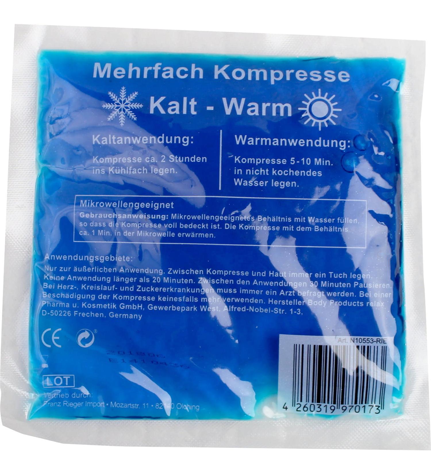 Pack of 10 Cold Warm Compresses | Multi-Purpose Cooling Pads (13 x 14 cm) - Ideal for Pain Relief & Swelling - Buy Online on GoSupps.com