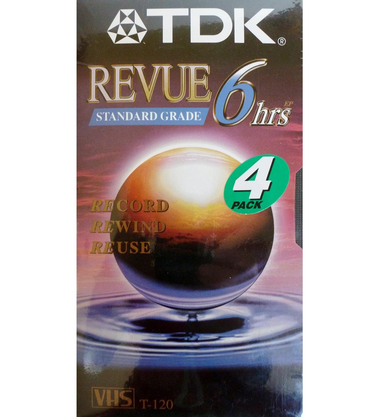 TDK 4-Pack T-120 VHS Video Tapes - High Quality Blank Media for Recording and Playback - Buy Online on GoSupps.com