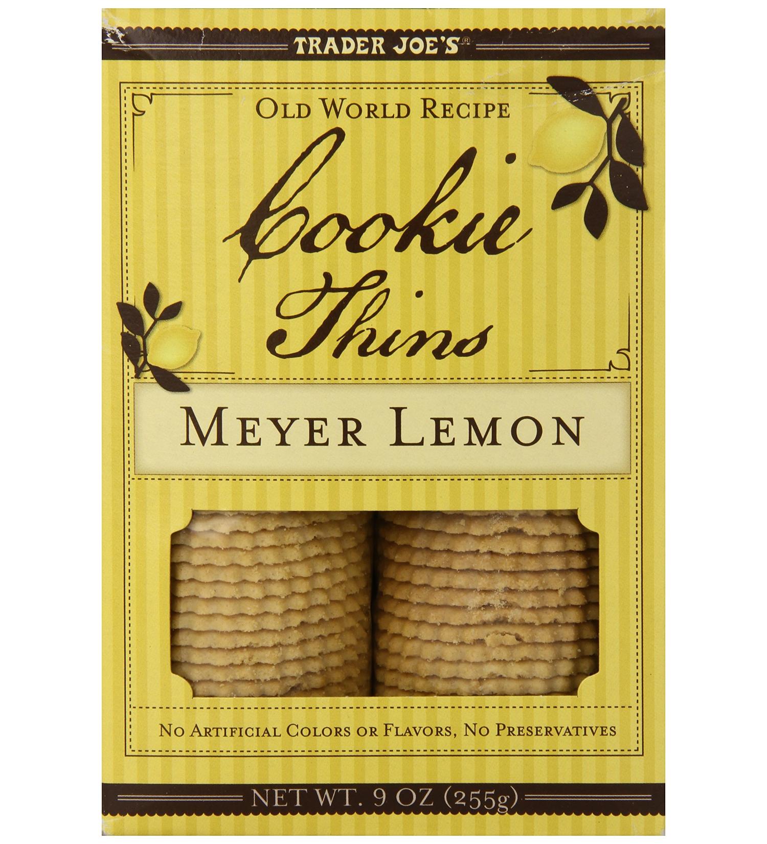 Trader Joe's Meyer Lemon Cookie Thins 9 Ounce (Pack of 2) - Delicious Lemon Cookies from Trader Joe's - Buy Online on GoSupps.com