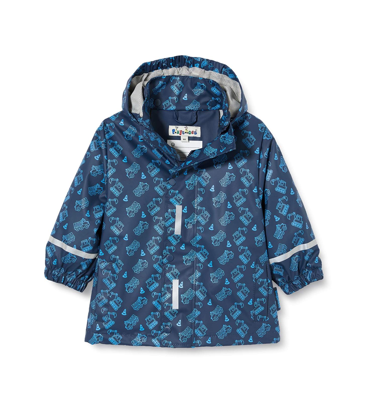 Playshoes Unisex Kid's Raincoat 98 Construction Site Allover - Wind and Waterproof Rainwear - Buy Online on GoSupps.com