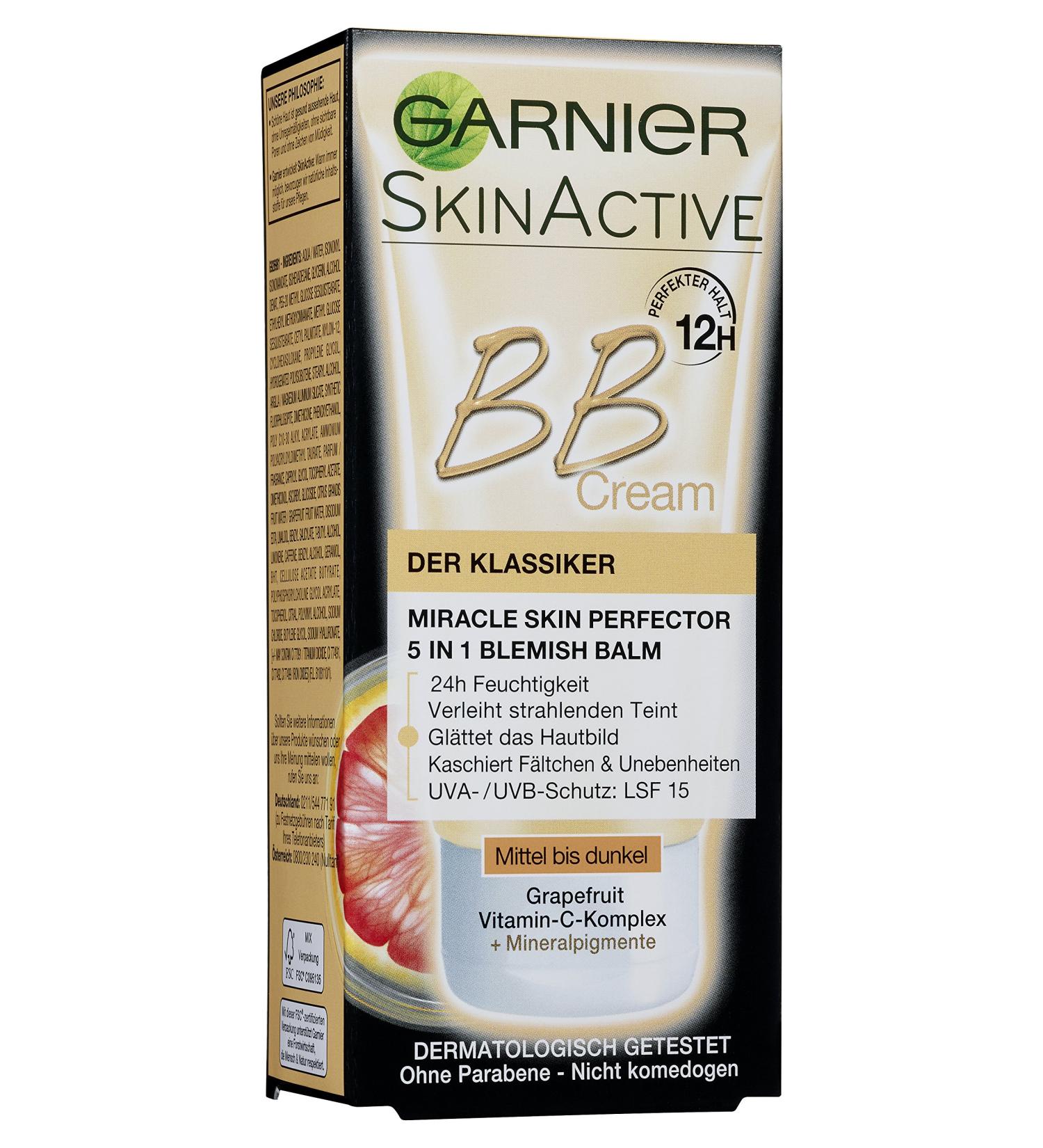 Garnier BB Cream - Tinted Day Cream for Radiant Complexion | Medium to Dark | SPF 15 | 50ml - Buy Online on GoSupps.com