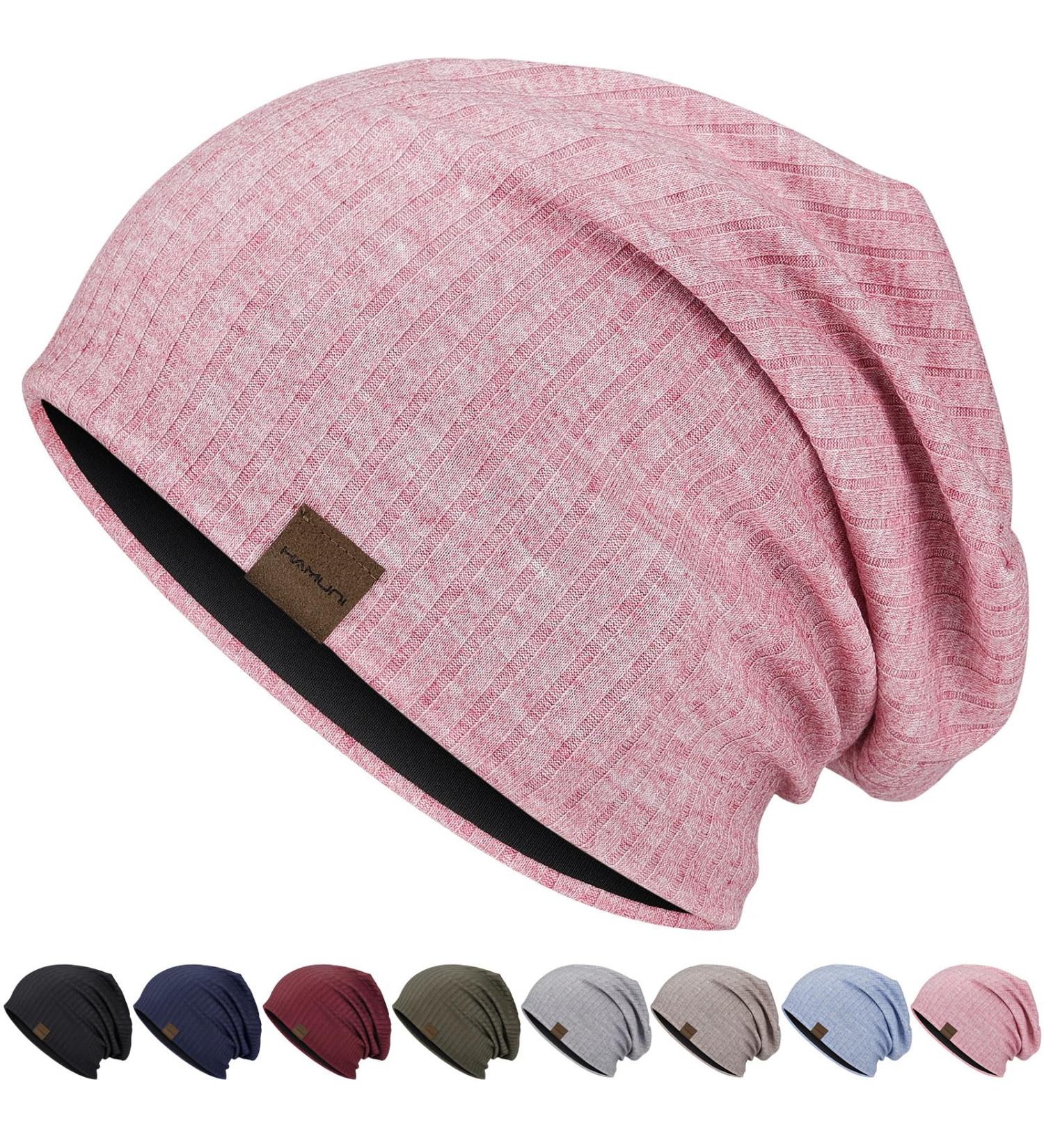 Hamuni Slouchy Beanie Hat for Men & Women - Soft Light Hip-Hop Chemo Cap & Skull Cap in Pink - Perfect for Dwarf & Breaking Activities | International Shipping Available - Buy Online on GoSupps.com