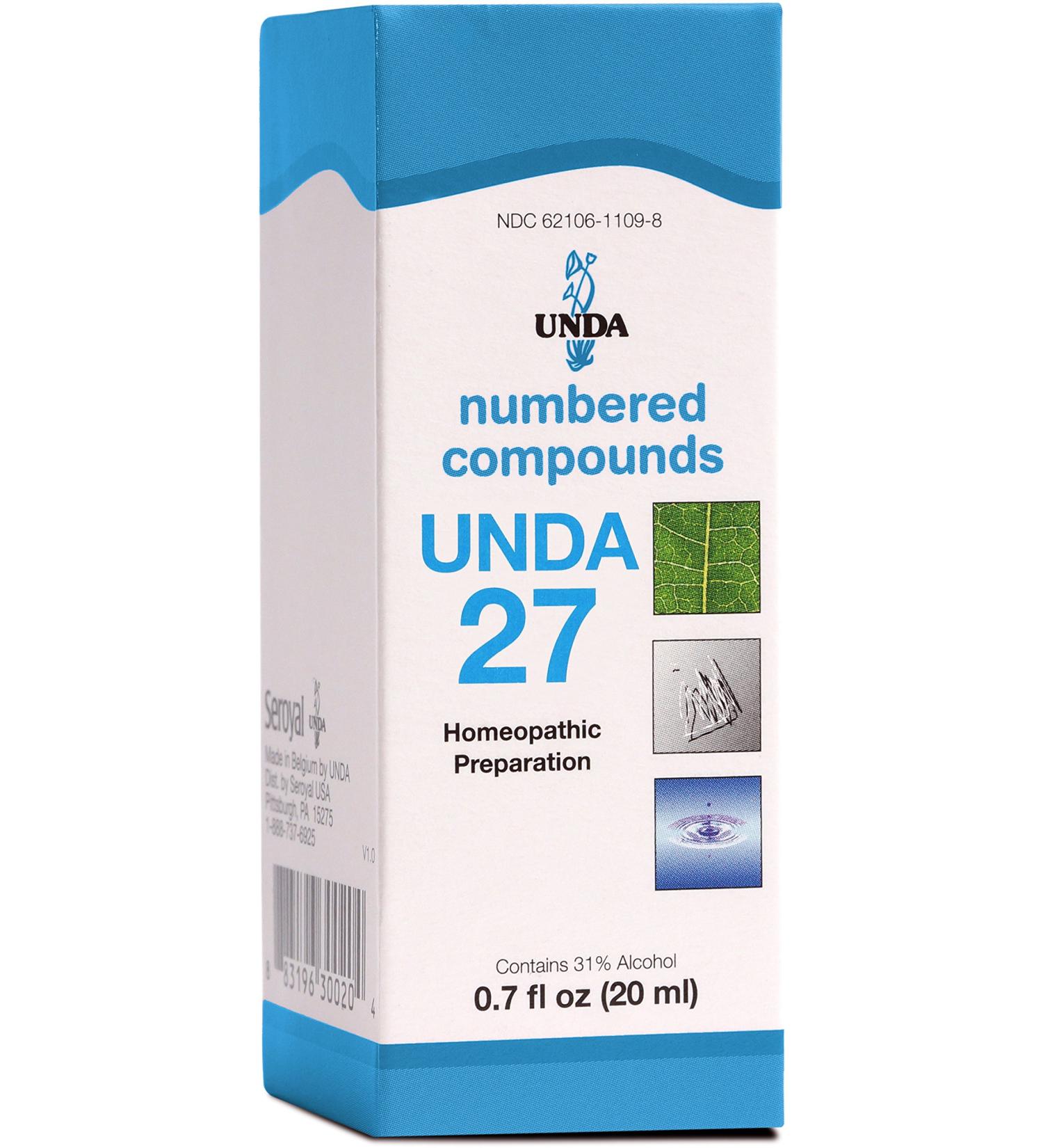 UNDA 27 Numbered Compounds - Homeopathic Remedy | 0.7 fl. oz. | Fast International Shipping - Buy Online on GoSupps.com