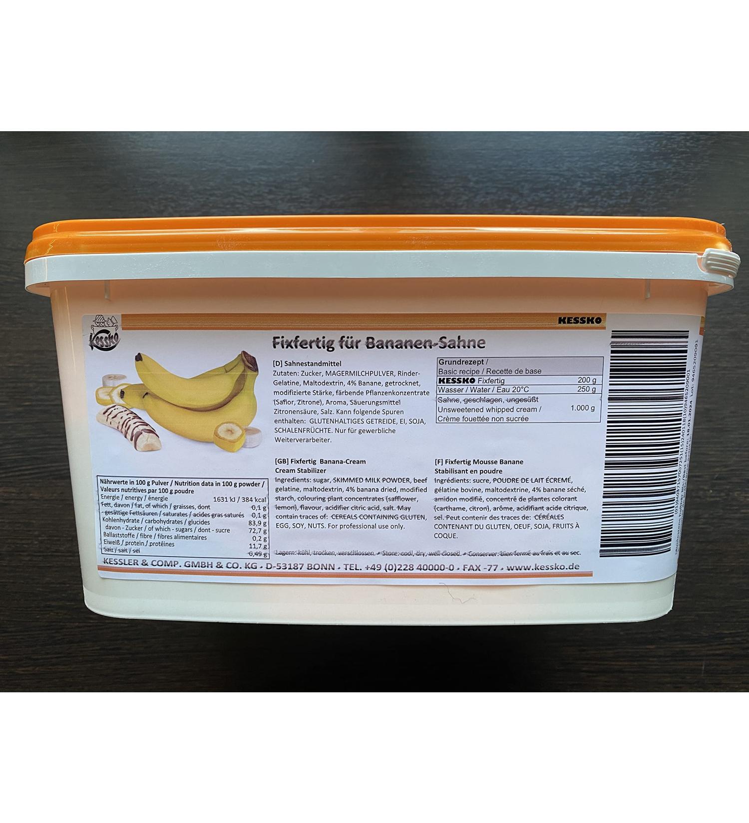 Banana Kessko cream stock 900 g cream stand cream stiffener cream 0.9 kg (banana)