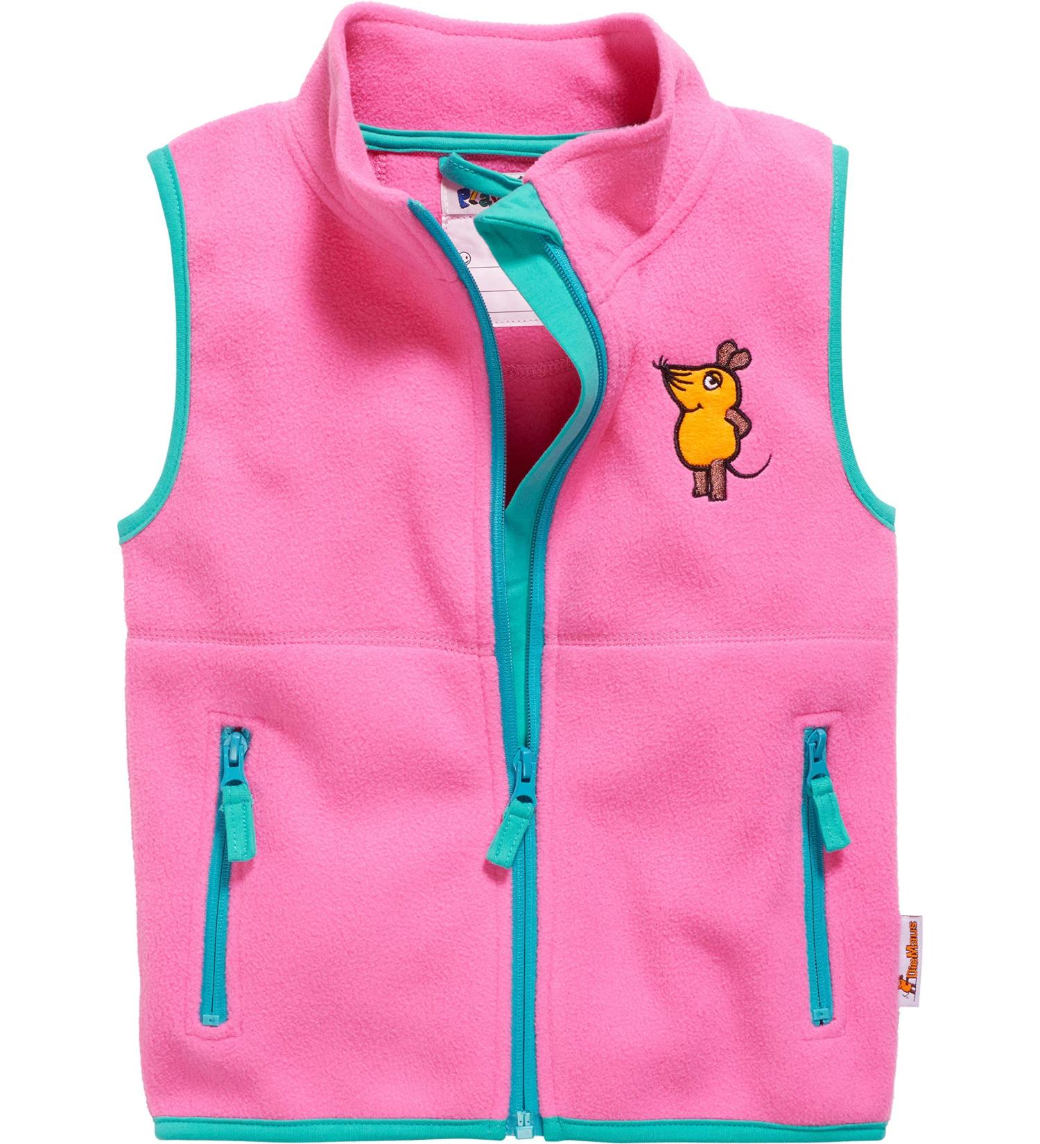 Playshoes Unisex Kid's Fleece Vest 128 Pink Mouse - Outdoor Top - Buy Online on GoSupps.com