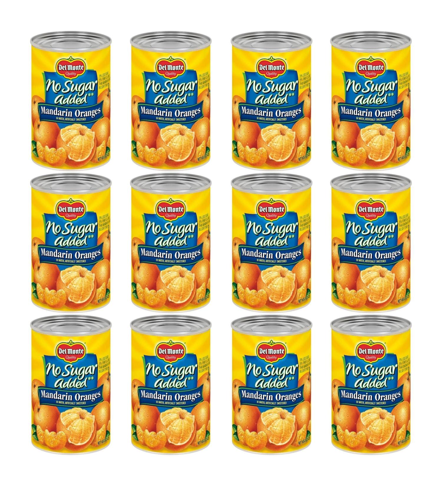 Del Monte No Sugar Added Canned Mandarin Oranges 15oz (Pack of 12) - Buy Online on GoSupps.com