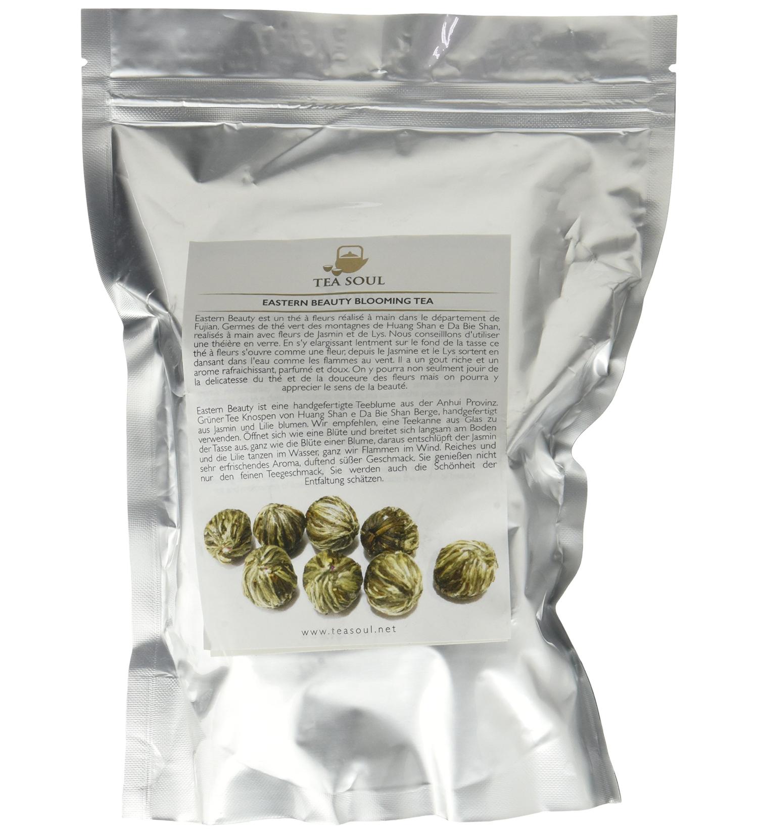 TEA SOUL Eastern Beauty Th Fleur en Feuilles avec Th Vert/Fleurs de Jasmin/Lys 250 g - Buy Online on GoSupps.com