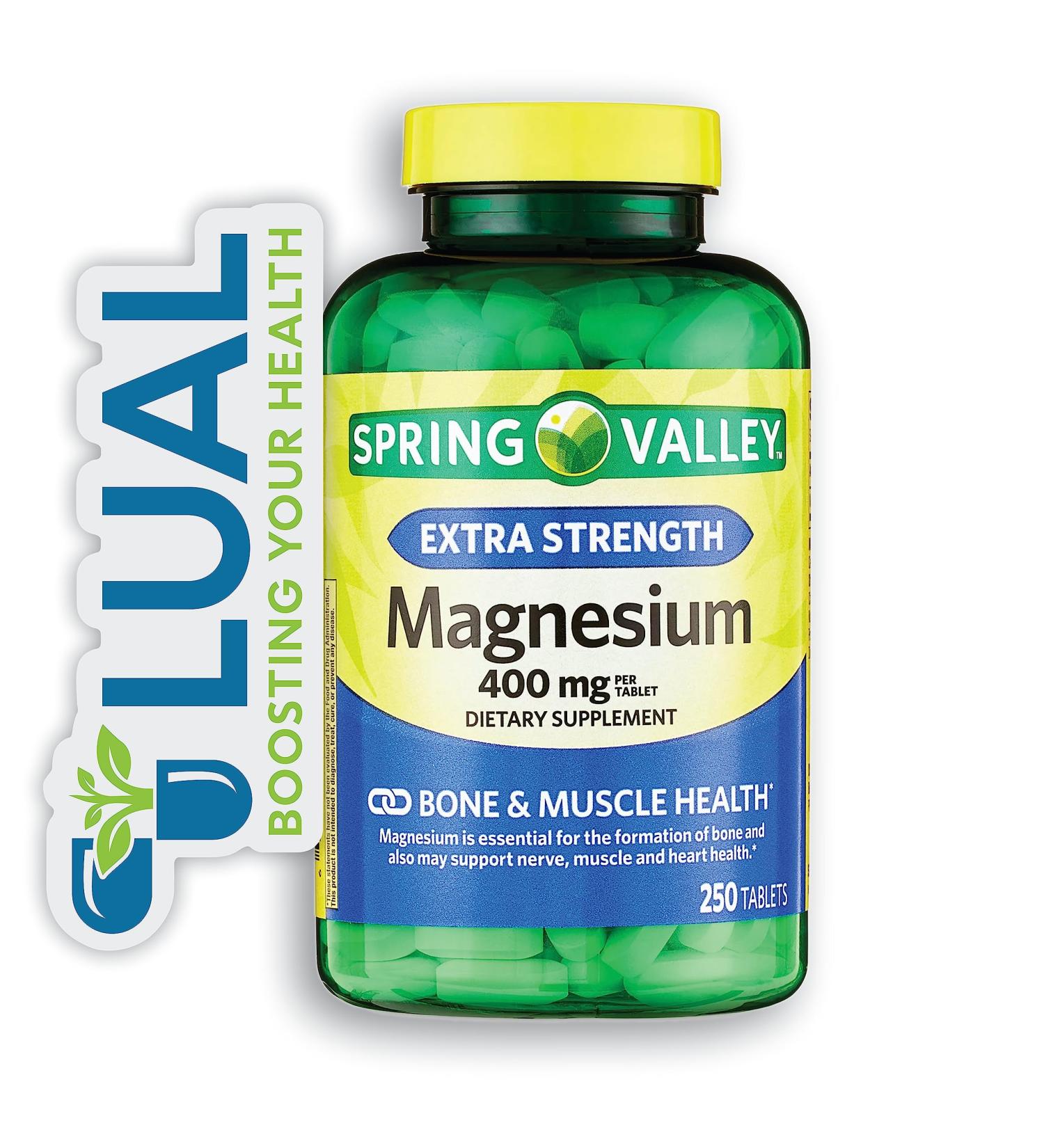 Spring Valley Magnesium 400mg 250 Tablets + Luall Sticker - Buy Now - Buy Online on GoSupps.com