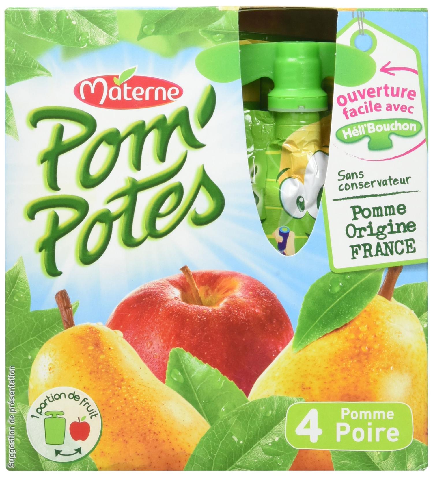Pom'Potes Apple-Pear - 4 x 90 g - Buy Online on GoSupps.com