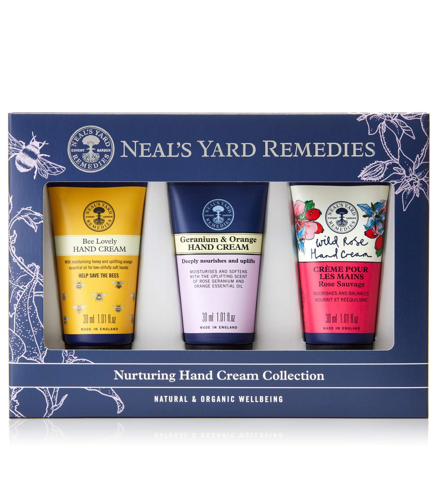 Neal's Yard Remedies Nursing Hand Cream Collection Bee Lovely Wild Rose & Geranium/Orange 3-Pack | Perfect Hand Moisturizer for Every Mood - Buy Online on GoSupps.com