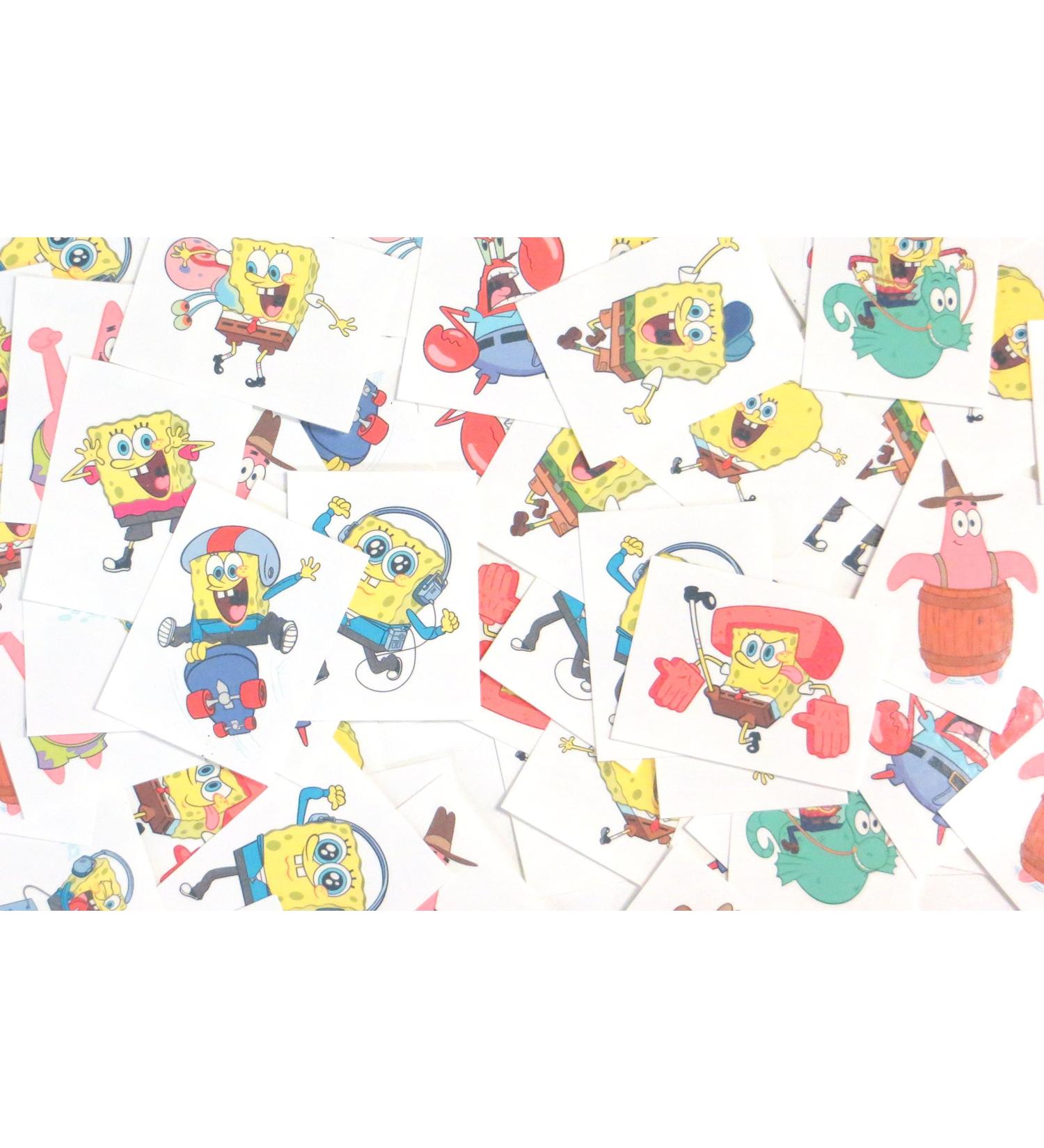 SpongeBob Temporary Tattoos - 72 Made in USA | Buy Online - Buy Online on GoSupps.com