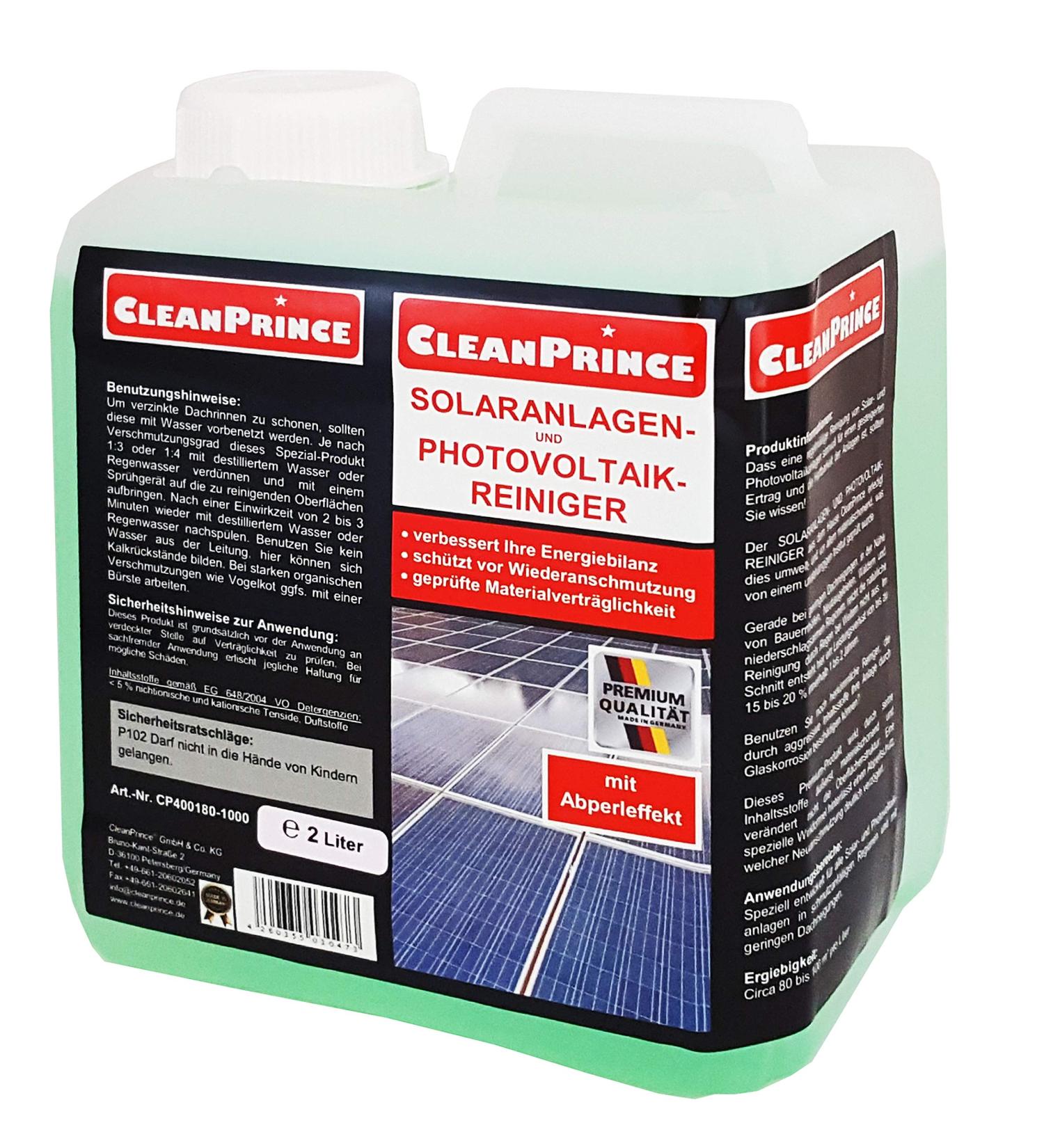 2 Liter Solar System Solar Cleaner Solar Installation Photovoltaic Cleaner System Product in 1 Liter Bottle - Buy Online on GoSupps.com