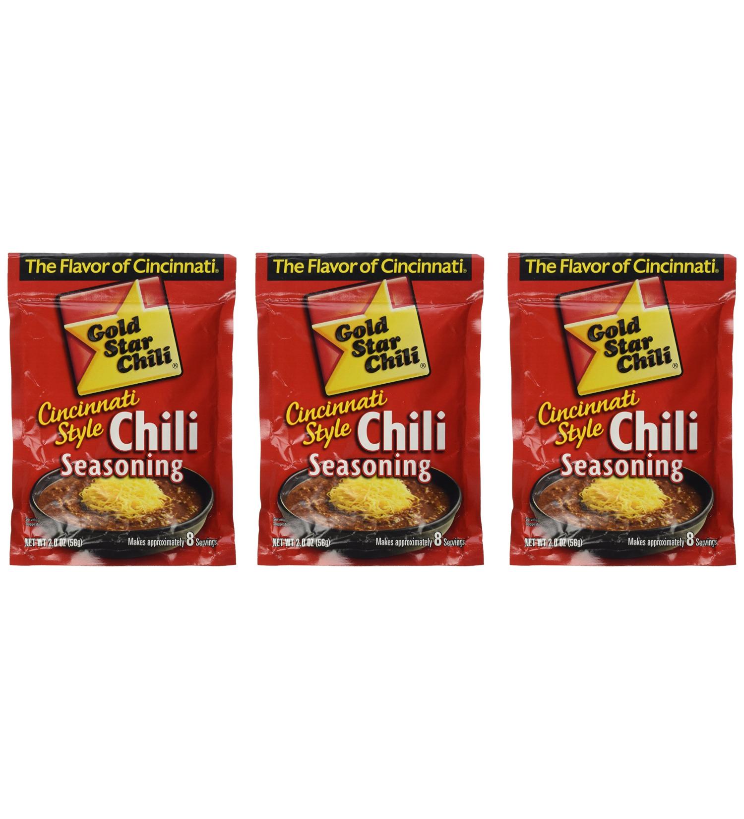 Gold Star Cincinnati Style Original Chili Seasoning - 3 Pack (2 oz each) - Buy Online on GoSupps.com