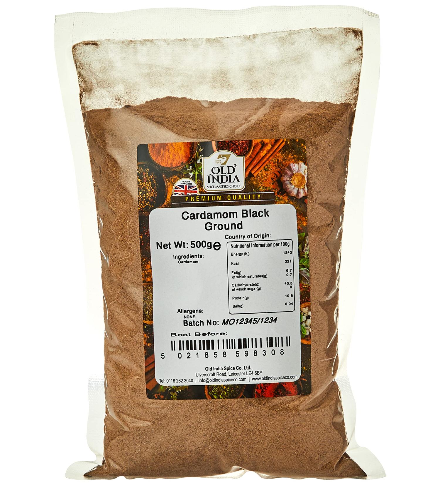 Old India Cardamom Black Ground 500g - Premium Quality Spice for Culinary Delights - Buy Online on GoSupps.com