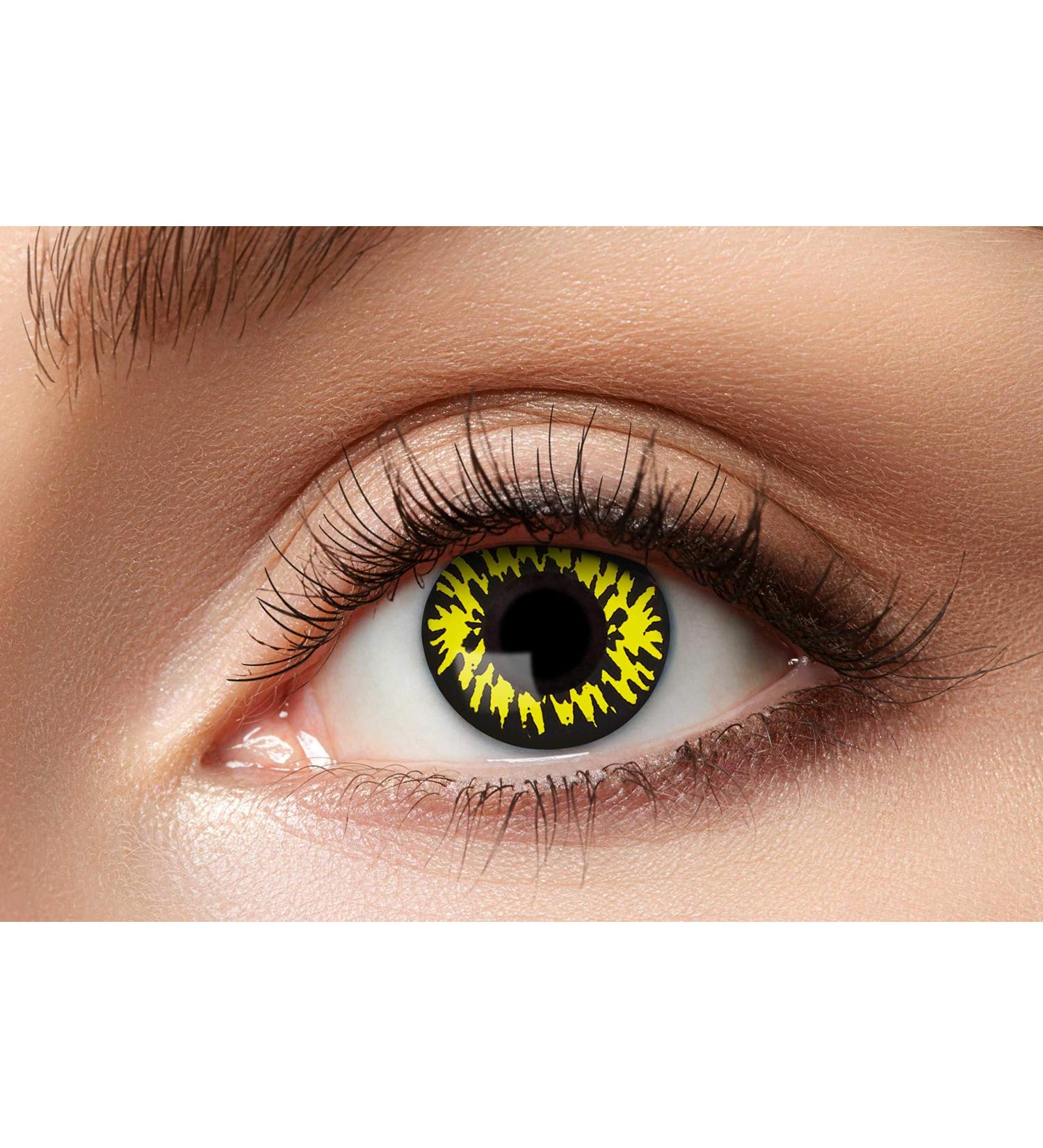 Buy Eyecatcher 84065141-714 Yellow Colored Contact Lenses - 1 Pair 12 Months Perfect for Halloween & Carnival - Werewolf Style - International Shipping - Buy Online on GoSupps.com