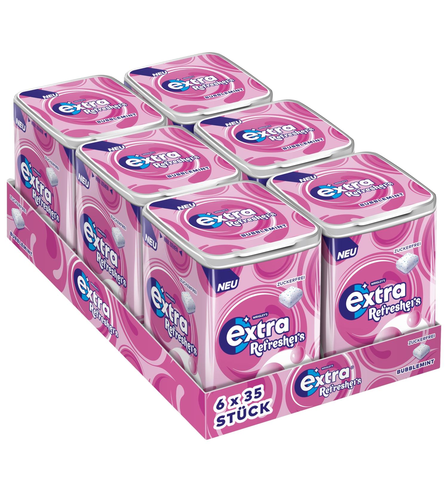 Buy EXTRA REFRESHERS Can Bubblemint - Refreshing Taste Experience 6x35 Pieces | International Shipping Available - Buy Online on GoSupps.com