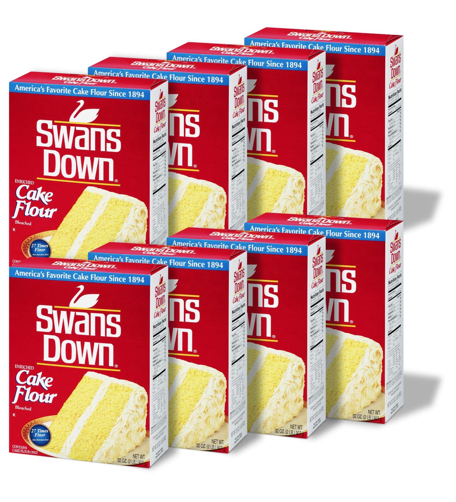 Swans Down Regular Cake Flour 32oz Boxes - Pack of 8 (2 lbs each) - Buy Online on GoSupps.com
