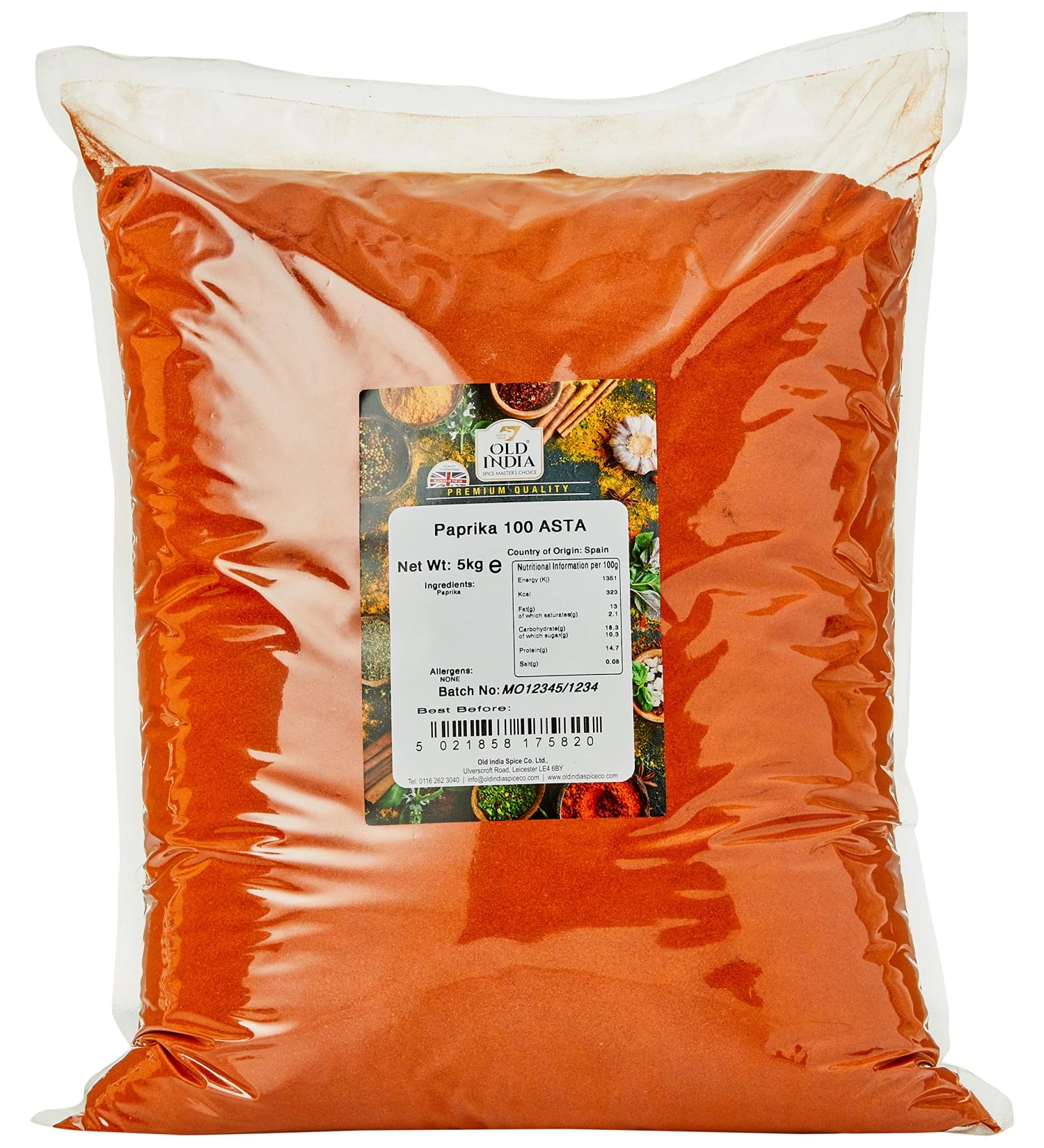 Old India Paprika 100 ASTA 5kg - Premium Quality Spice (Pack of 1) - Buy Online on GoSupps.com
