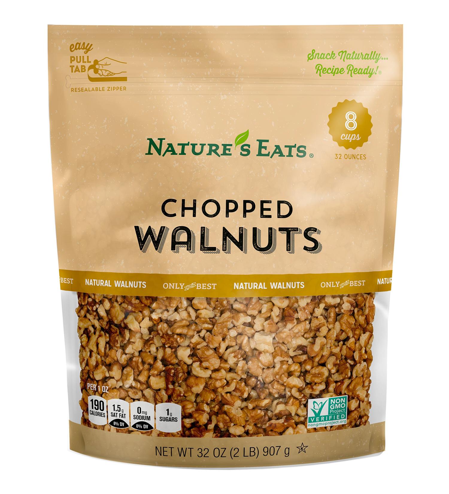 Nature's Eats Chopped Walnut 32oz - Premium Quality, Fresh and Delicious - Buy Online on GoSupps.com
