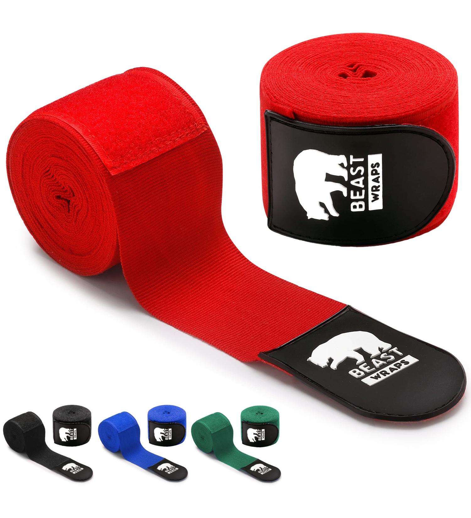 Breathable Red Bandages Box - 5m with Thumb Loop for Kickboxing Muay Thai MMA & Martial Arts - Unisex Performance Gear - Buy Online on GoSupps.com