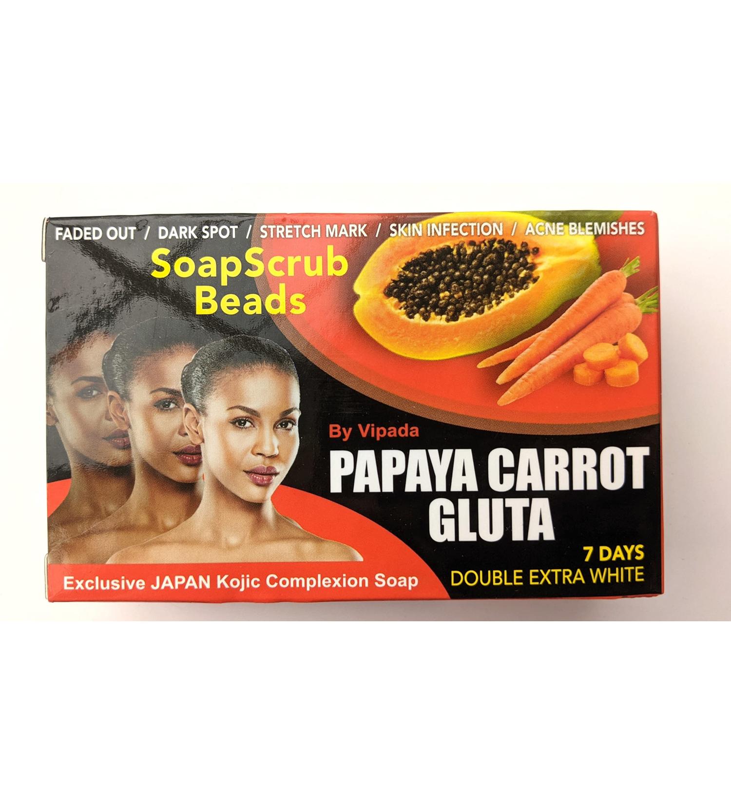 Vipada Papaya & Carrot + Gluta & Kojic Soap 160g Japanese Formula  - Buy Online on GoSupps.com