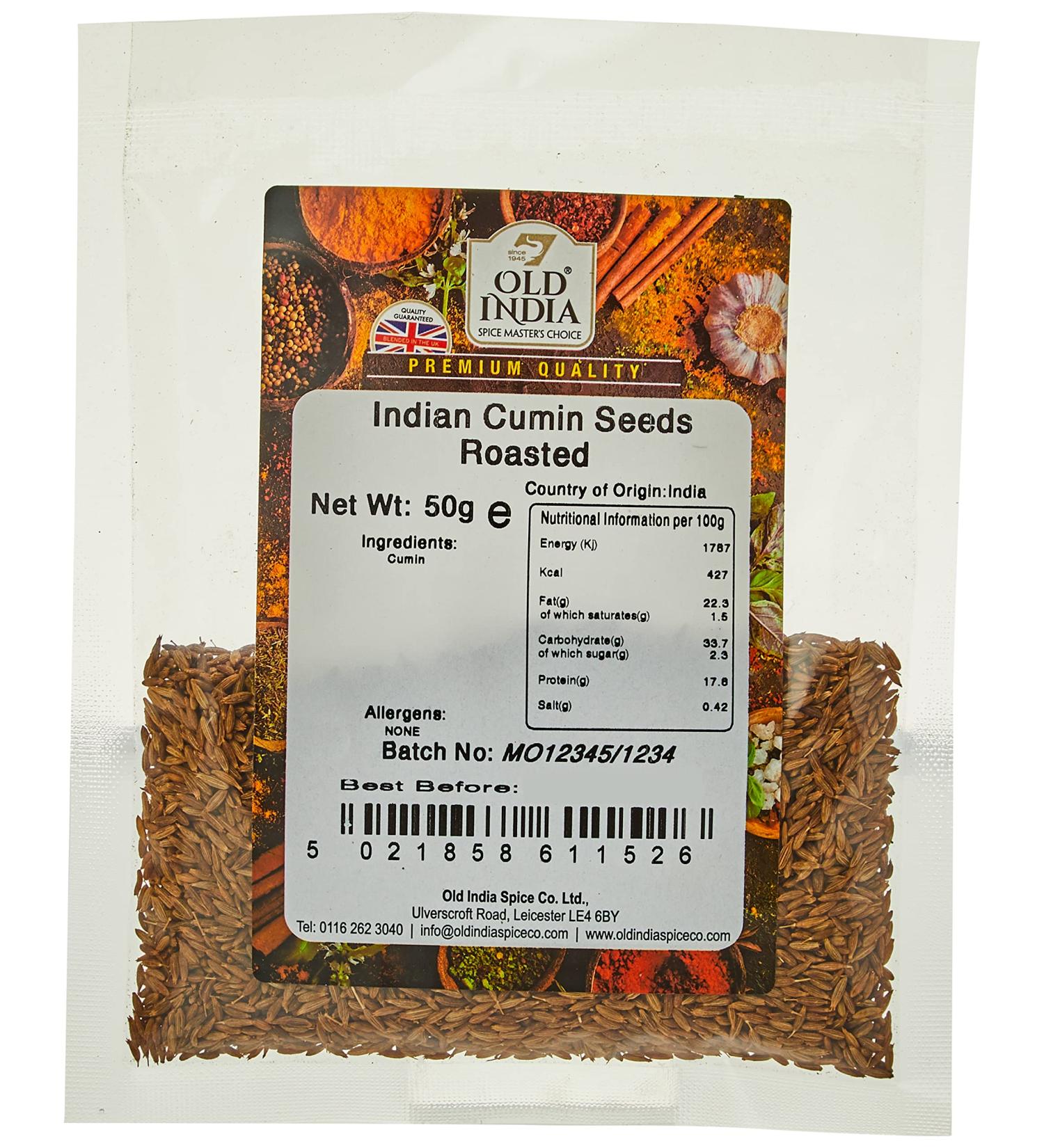 Old India Roasted Cumin Seeds 50g - Authentic Indian Spice - Buy Online on GoSupps.com