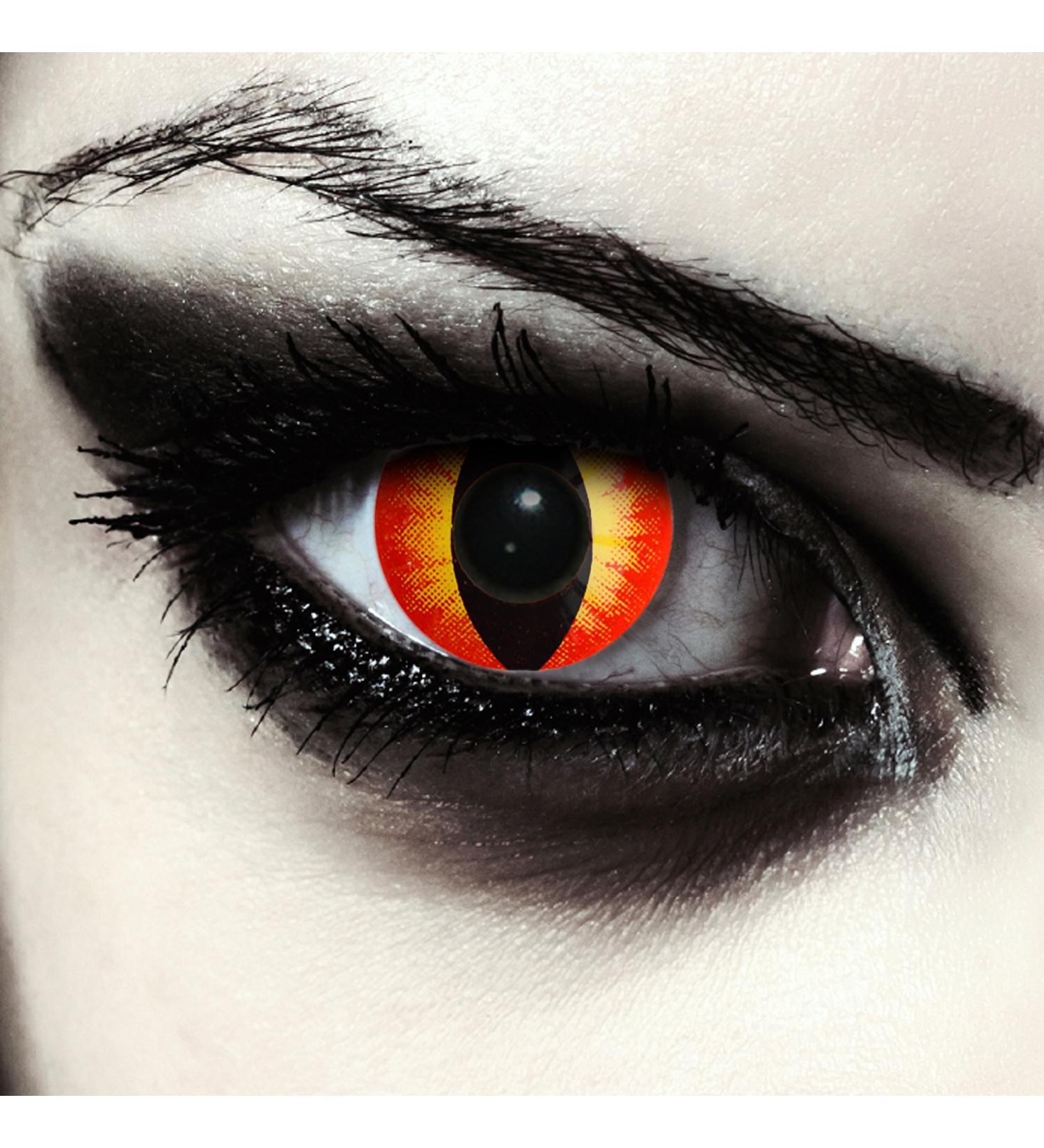 Buy Red Cat Eye Contact Lenses | Designlenses - Perfect for Carnival & Halloween Costume | Red Dragon Style - Buy Online on GoSupps.com