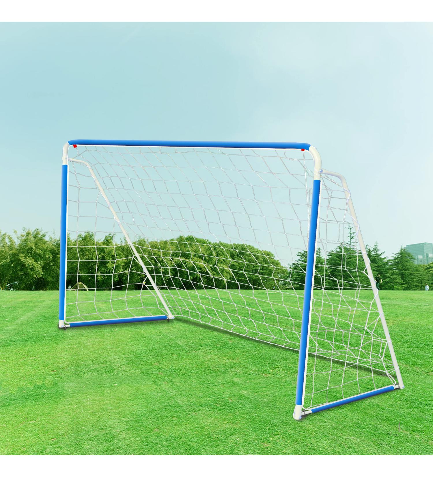 Anivia 4' x 6' Metal Frame Soccer Goal for Kids - Foldable Portable Design - Blue - Buy Online on GoSupps.com