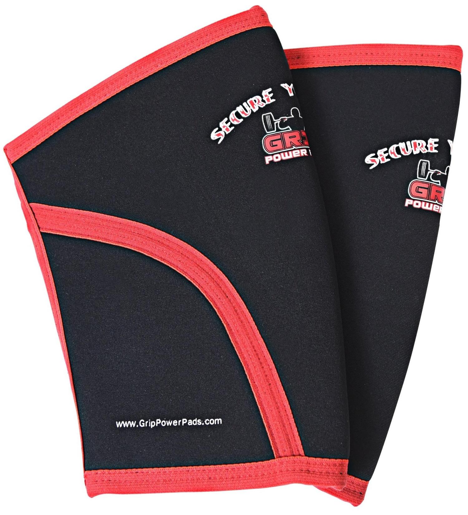 Grip Power Pads 7mm Neoprene Knee Sleeves for Cross Training, Squats, Weightlifting - Size L, Red (Pair) - Buy Online on GoSupps.com