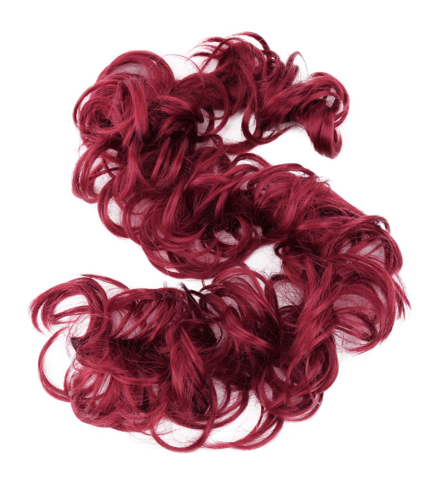 CAISHA XXL Hairpiece Scrunchy Updo in Intense Red for Voluminous Curly Bridal Hairstyle | HW29 - Buy Online on GoSupps.com