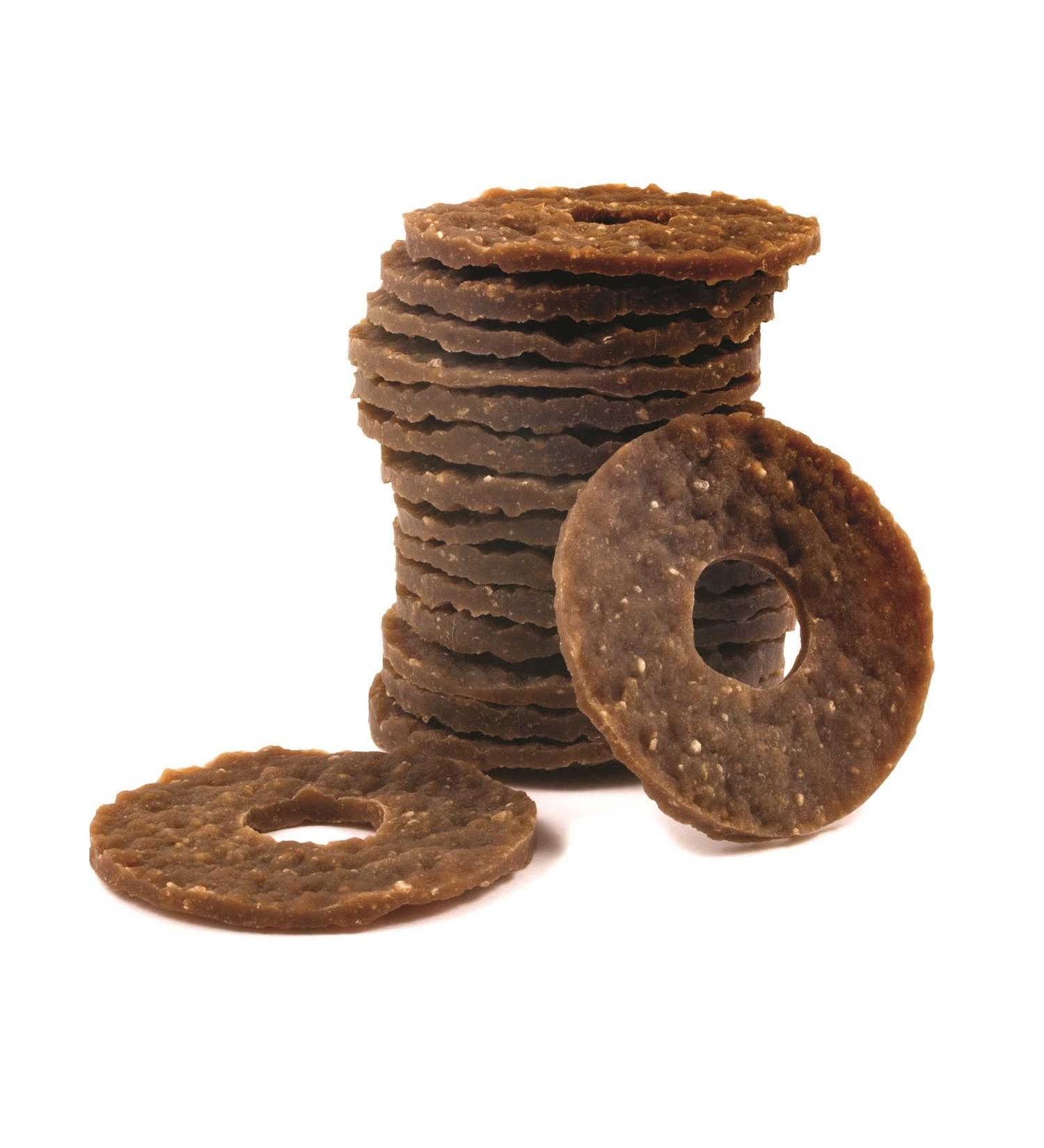 PetSafe Busy Buddy Rawhide Chew Rings for Dogs - 16 Pieces (120g) - Ideal for Snack Ring Toys - International Shipping Available - Buy Online on GoSupps.com