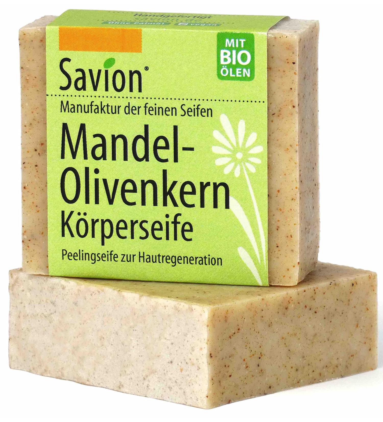 Savion Almond-Olive Kernel Body Soap - Vegan Palm Oil Free Cruelty Free Peeling Soap (80g) - International Shipping Available - Buy Online on GoSupps.com