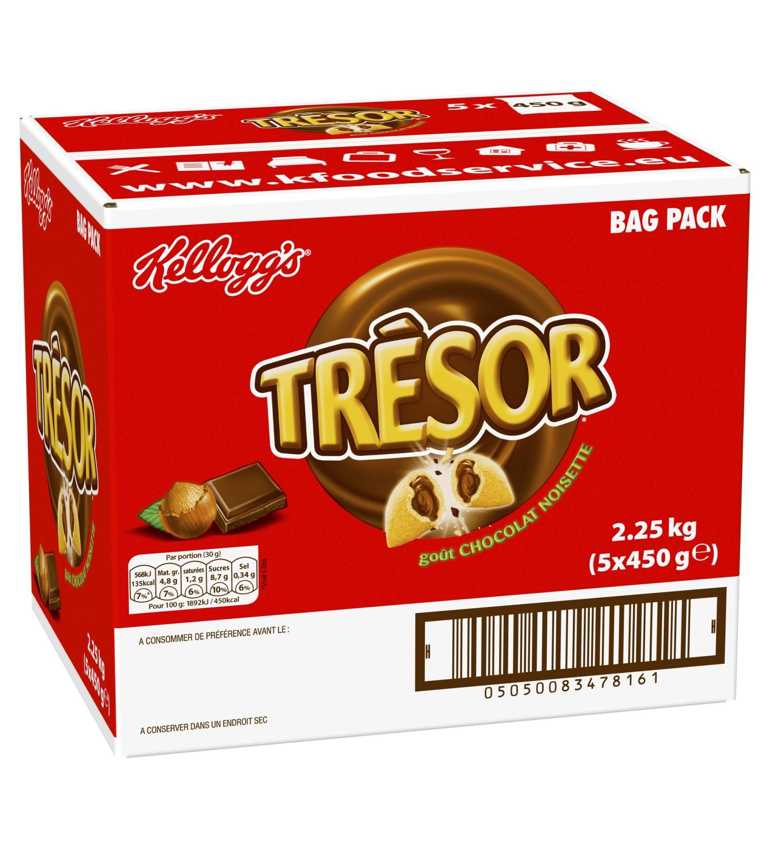 Kellogg's Treasure Chocolate Hazelnut Cereal 5 x 450 g - Buy Online on GoSupps.com