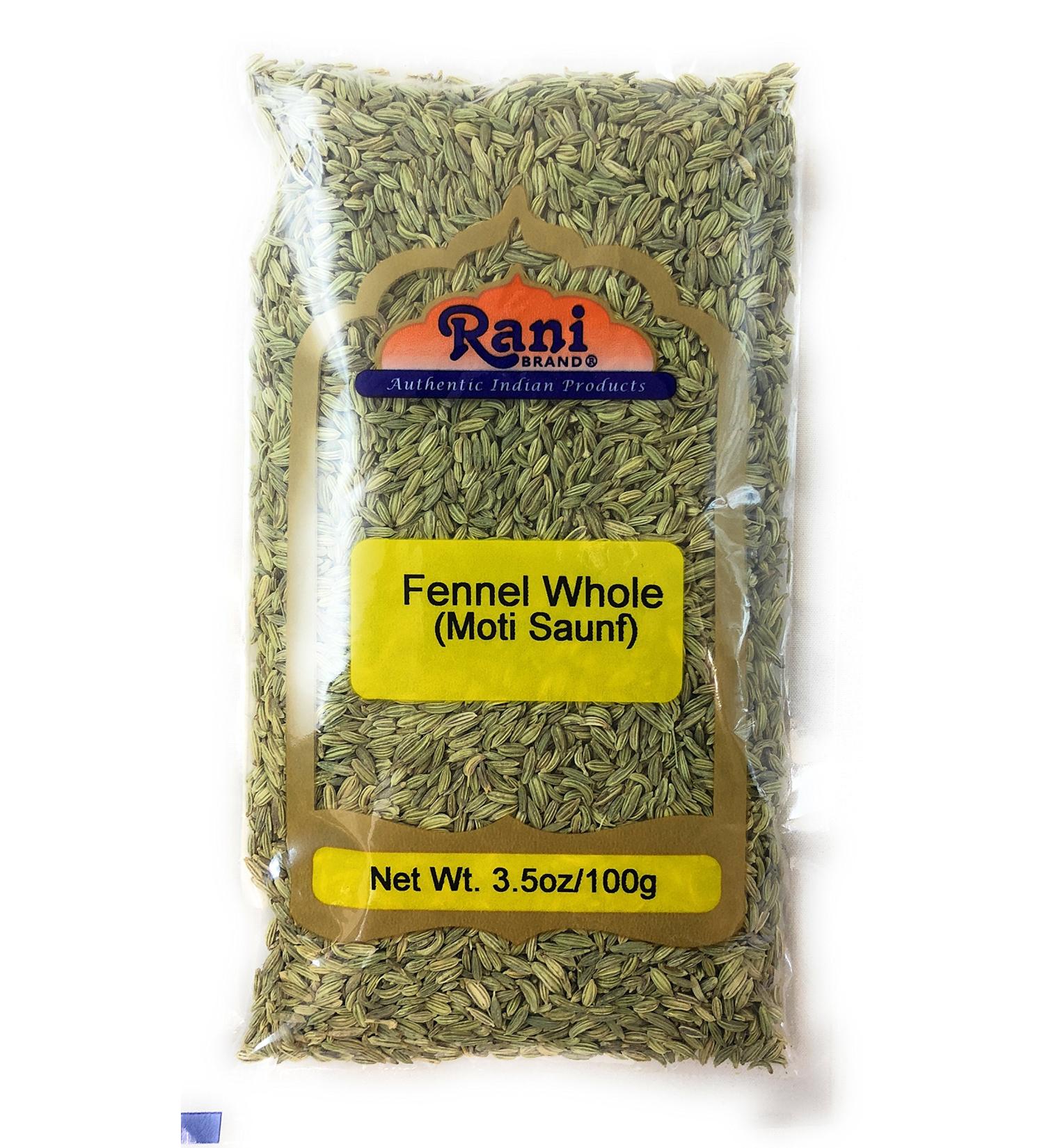 Rani Fennel Seeds (Saunf Sabut) Whole Spice 3.5oz - Indian Origin, Gluten Friendly, NON-GMO, Vegan - 3.5 Ounce Bag - Buy Online on GoSupps.com