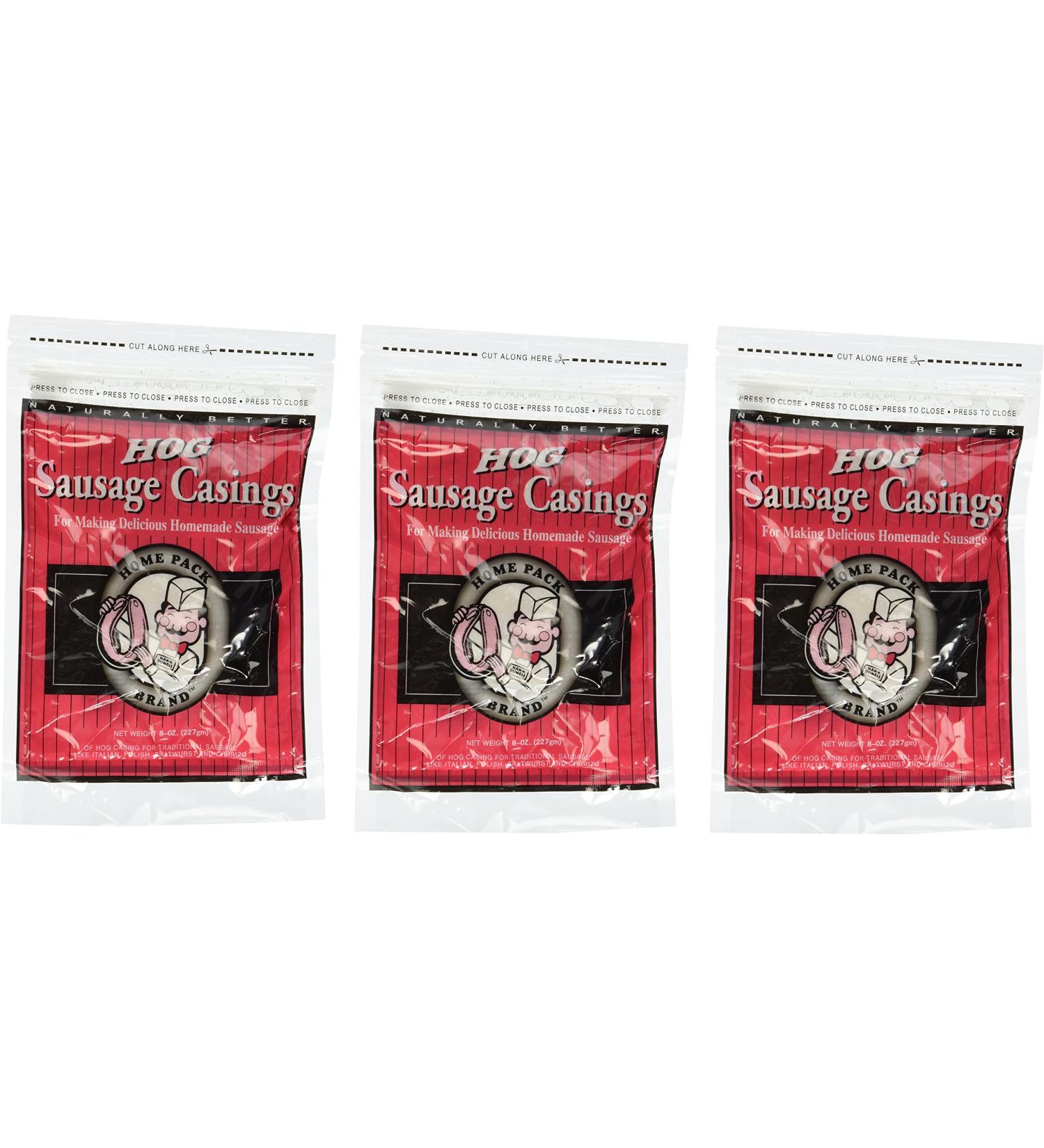 DeWied Natural Hog Casings 8 oz - Home Pack Size - 3 Bags | Premium Quality Casings - Buy Online on GoSupps.com