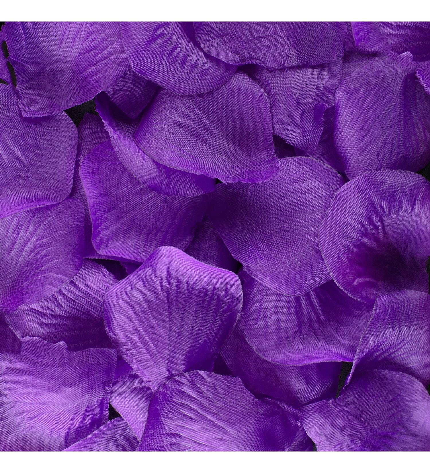 Super Z Outlet Silk Fabric Flower Mini Rose Petals for Weddings (1000 Pieces) (Purple)