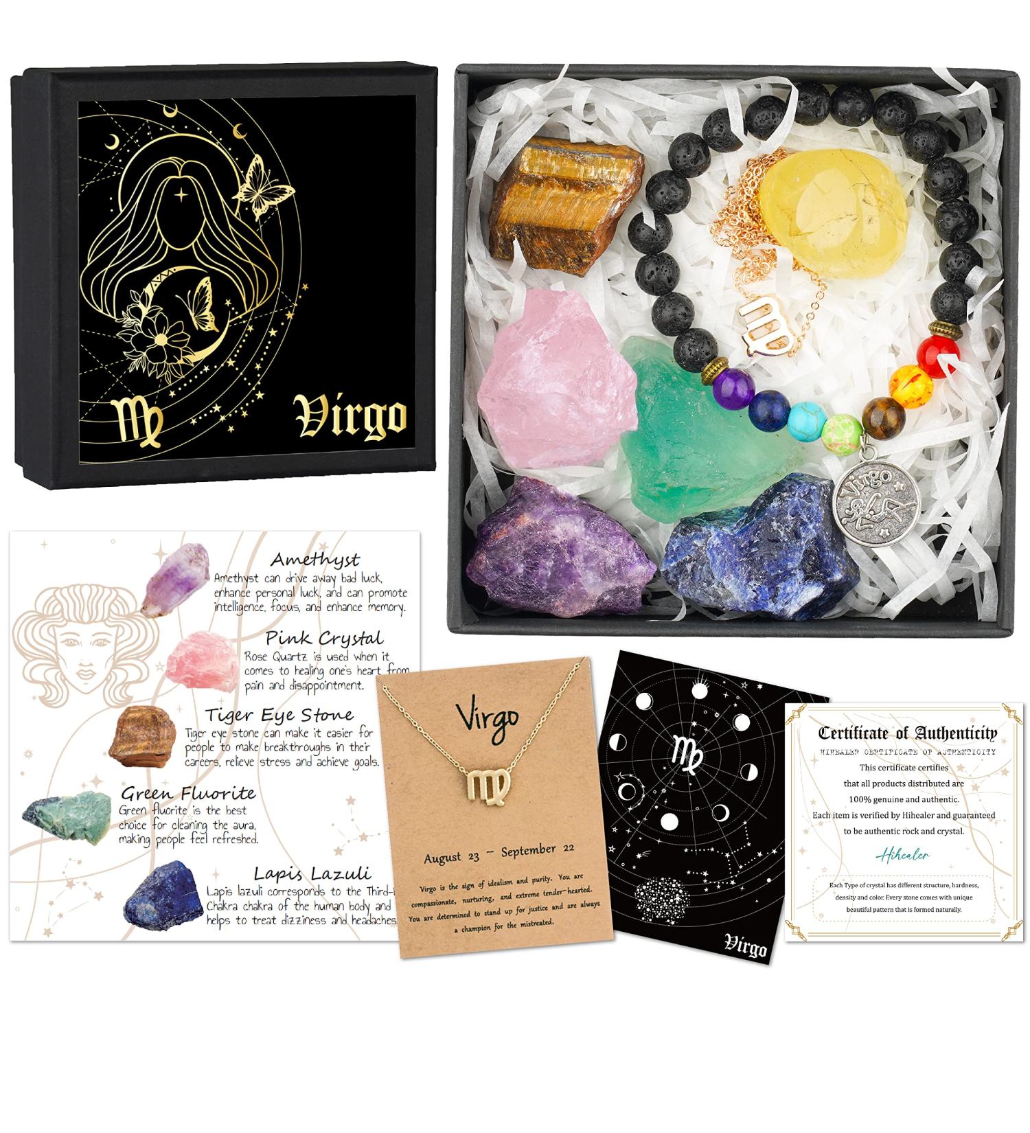 Hihealer Zodiac Gifts for Women | Unique Spiritual & Horoscope Gifts with Birthstone | Astrology Gifts for Virgo - Buy Online on GoSupps.com