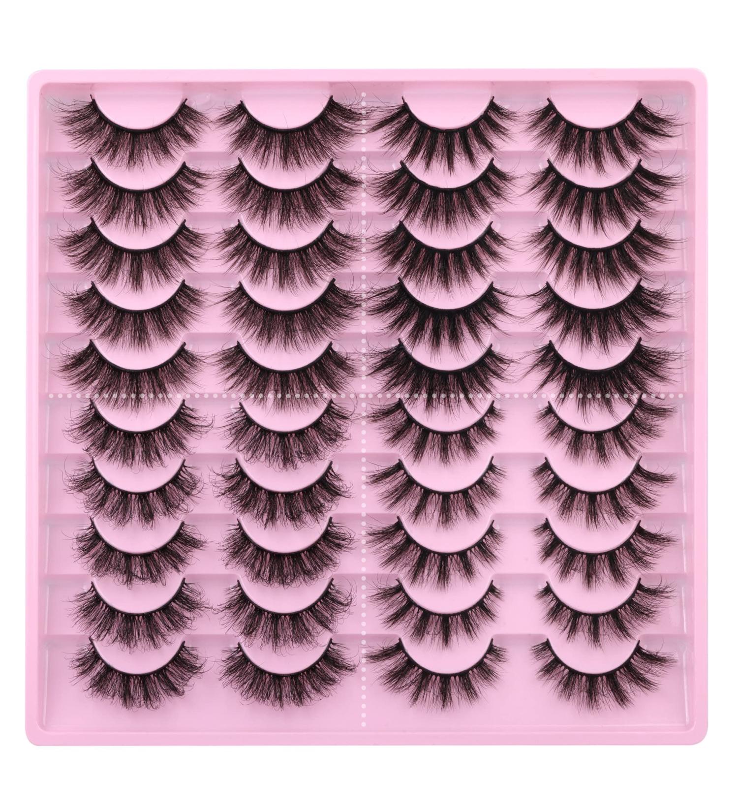 20 Pairs Natural Wispy Cat Eye False Eyelashes - Faux Mink Extensions (Style 1) - Buy Online on GoSupps.com