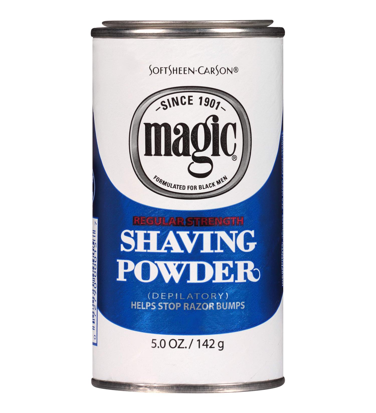 SoftSheen-Carson Magic Razorless Shaving Powder for Men - Regular Strength Depilatory for Black Men - Helps Prevent Razor Bumps - 5 oz - Buy Online on GoSupps.com