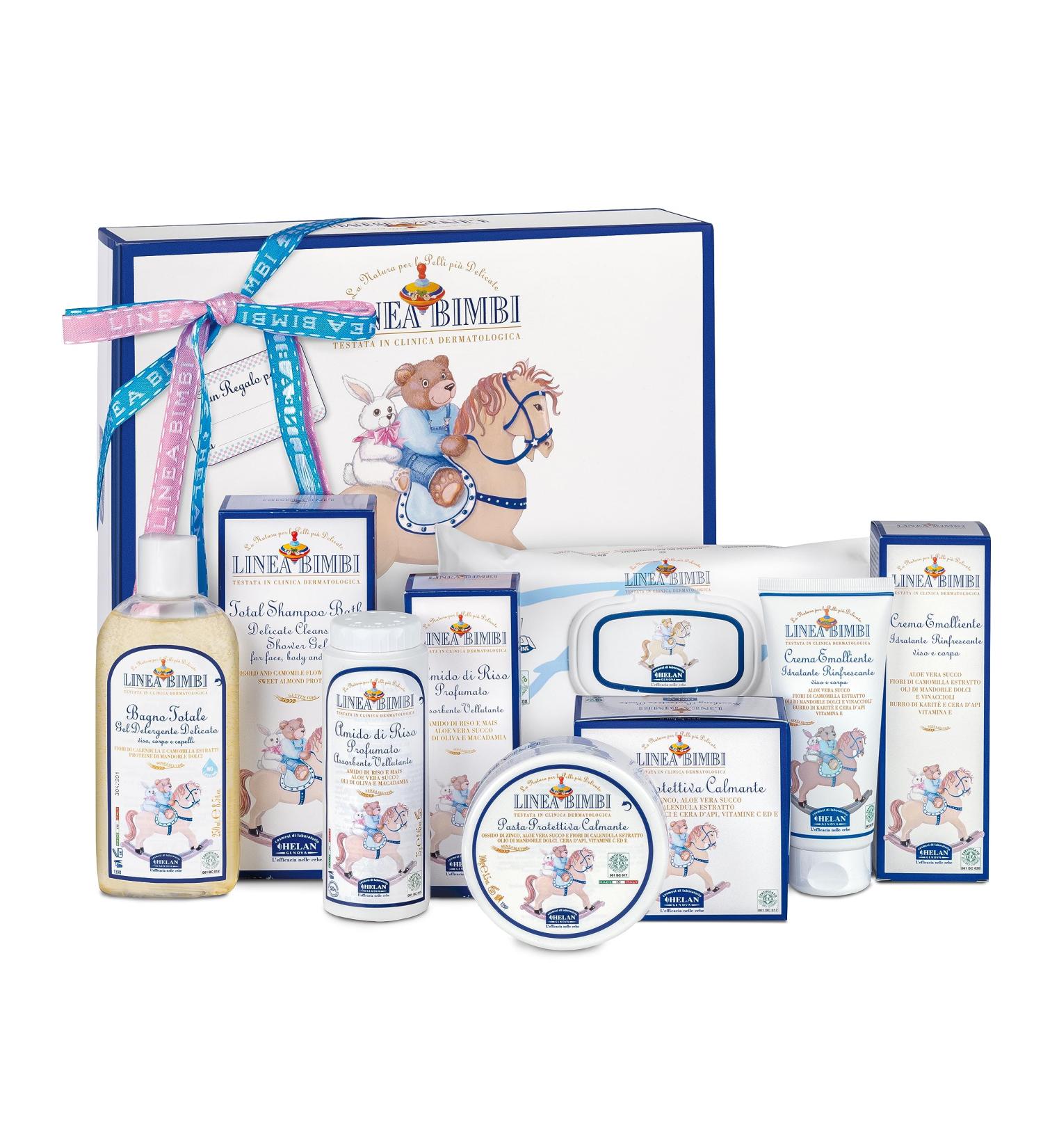 Helan Linea Kids Dolce Weluto Set b b avec shampooing moussant 250 ml amidon de riz bain 75 g lingettes 60 pi ces cr me changeante pour couches 100 g cr me 100 ml - Buy Online on GoSupps.com