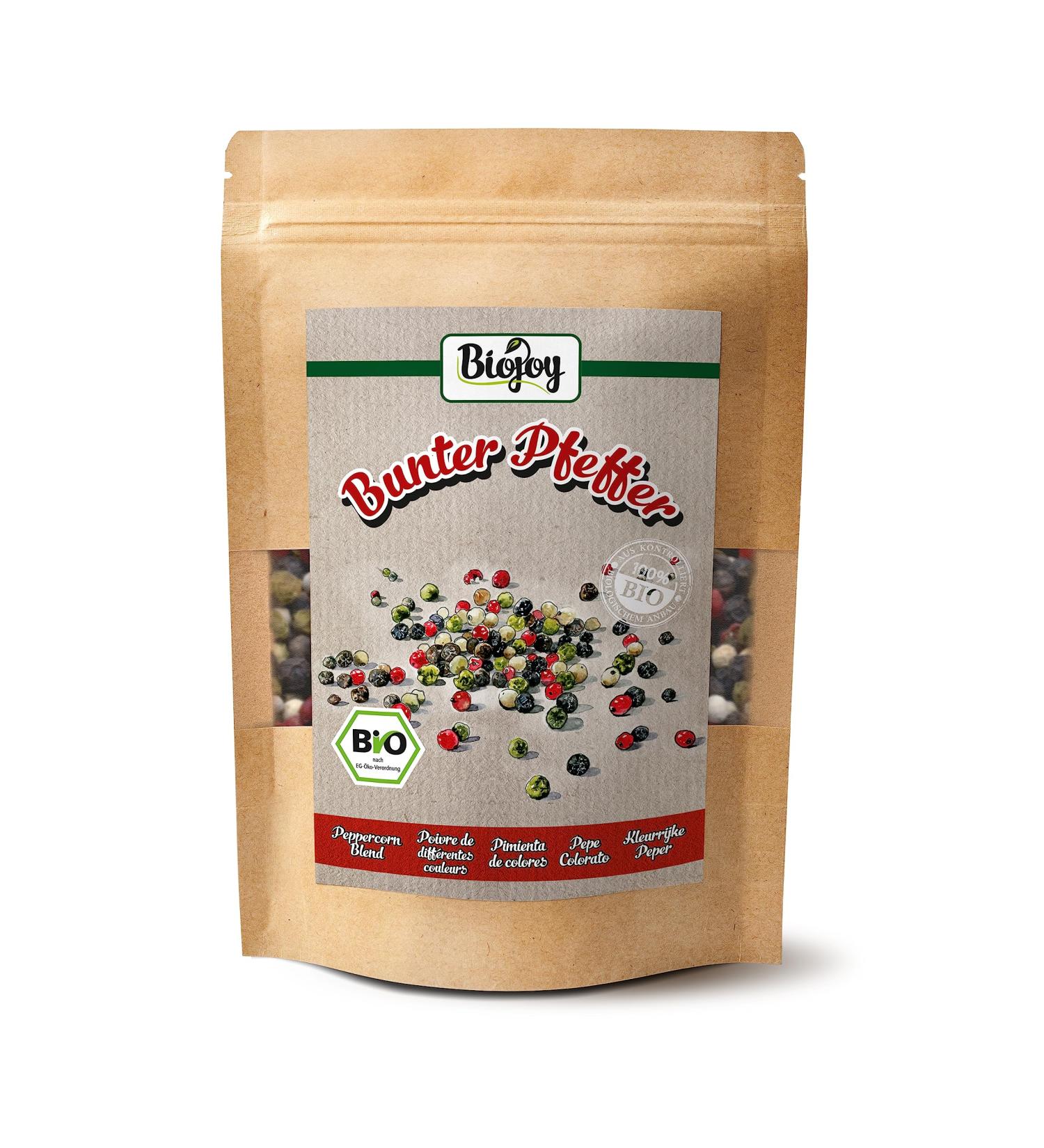 Buy Biojoy ORGANIC Colored Peppercorns (100g) - Premium Whole Pepper for Mills - International Shipping Available - Buy Online on GoSupps.com