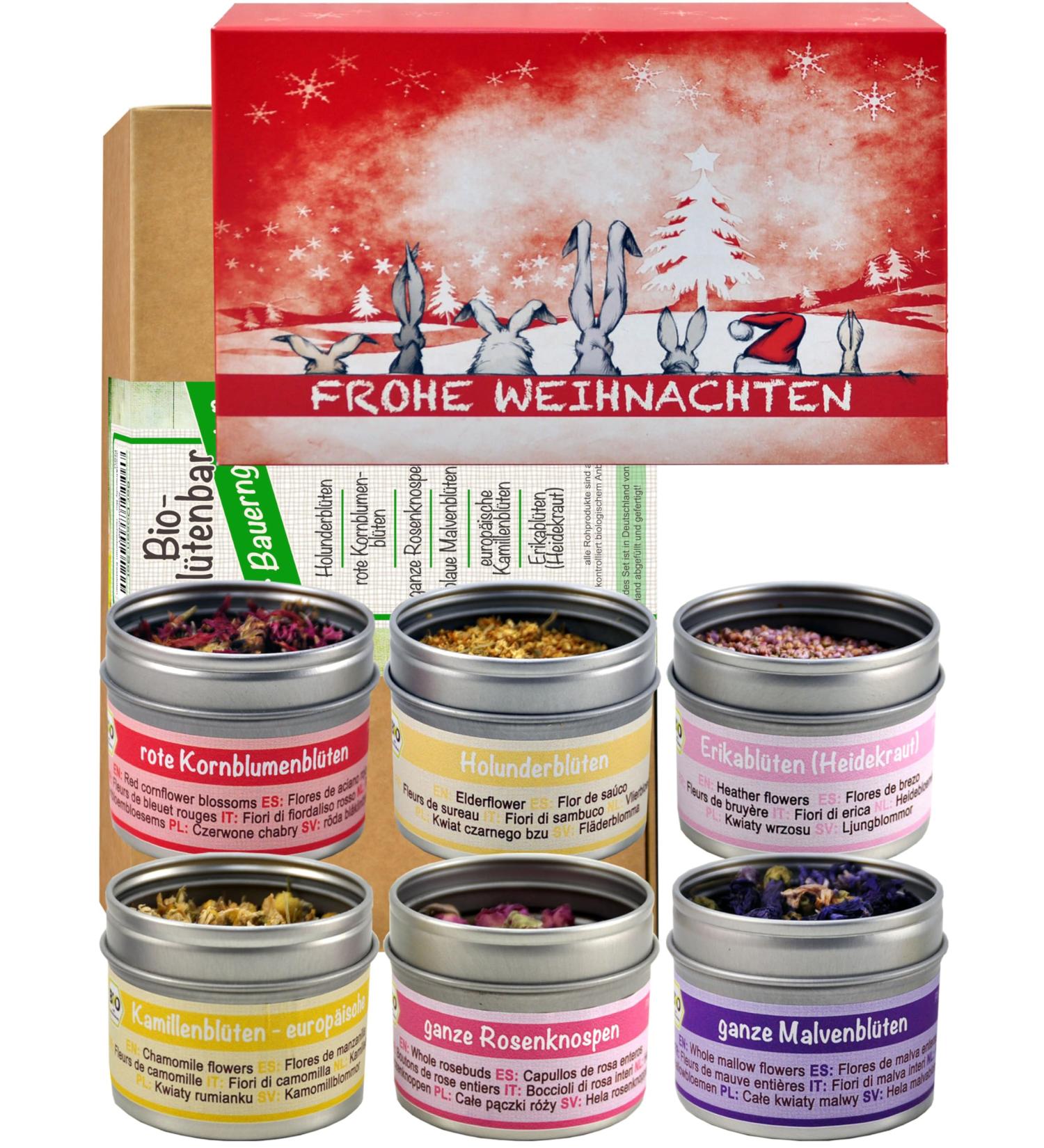 Organic Gift Set: 6 Different Organic Flowers | Cottage Garden Christmas Gift | Direct & Friendly Shipping Worldwide - Buy Online on GoSupps.com