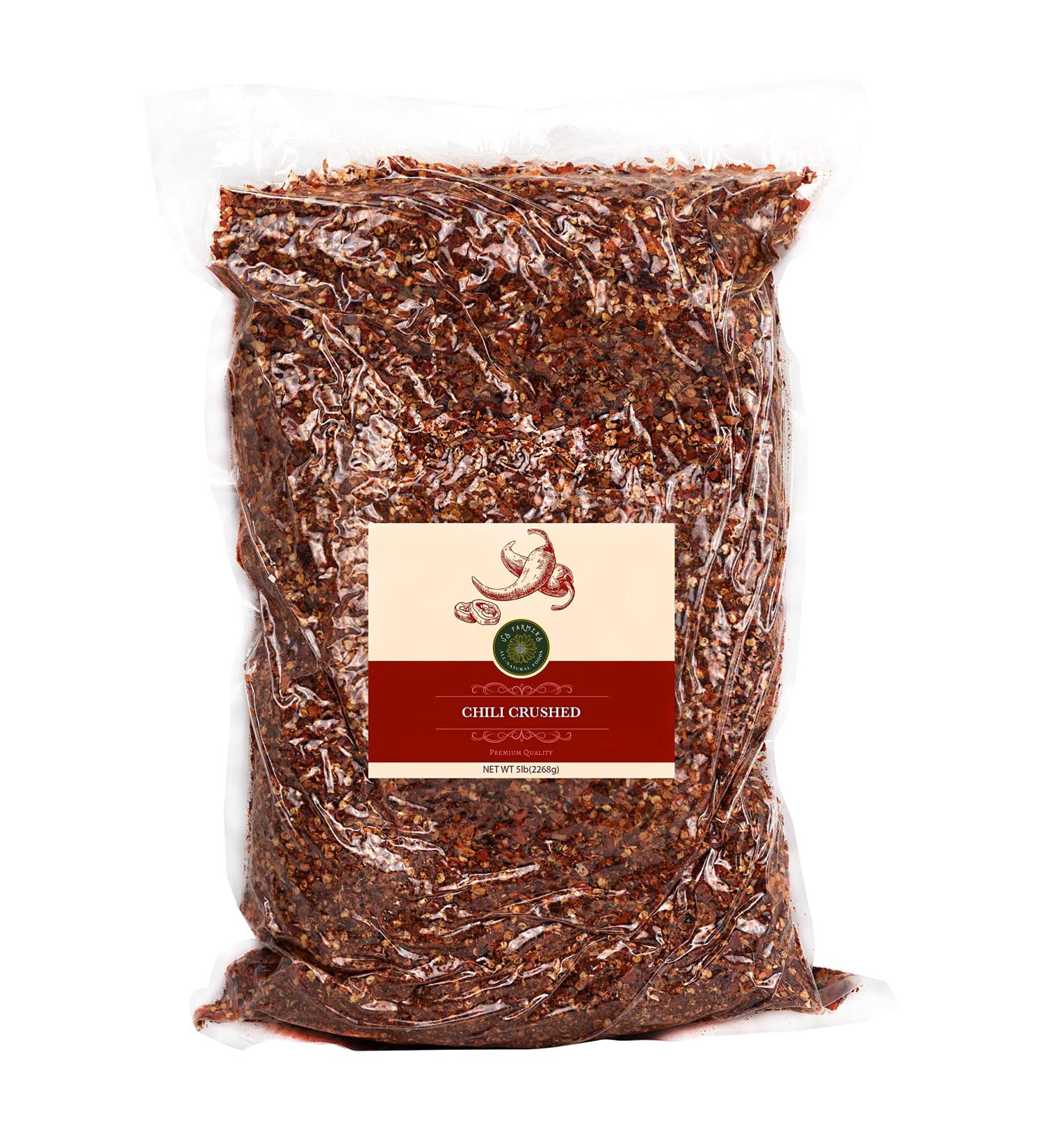 US-FARMERS Natural Premium Quality Chili Crushed Red Pepper - 5lb - Buy Online on GoSupps.com