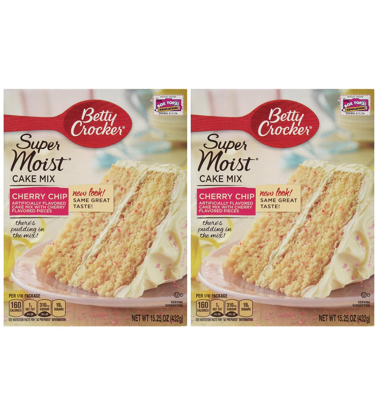 Betty Crocker Super Moist Cherry Chip Cake Mix 15.25 Oz - Pack of 2 - Buy Online on GoSupps.com