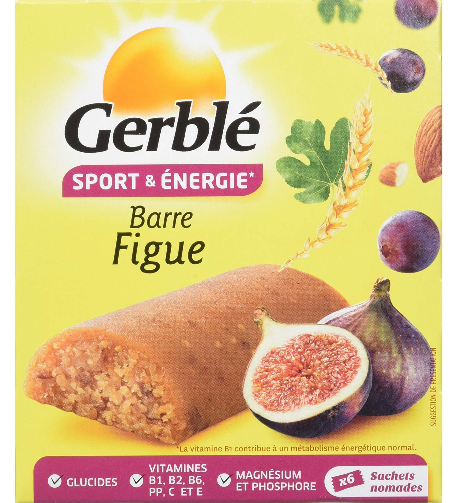 Gerble 6 Barres aux Figues de 25 g - Buy Online on GoSupps.com