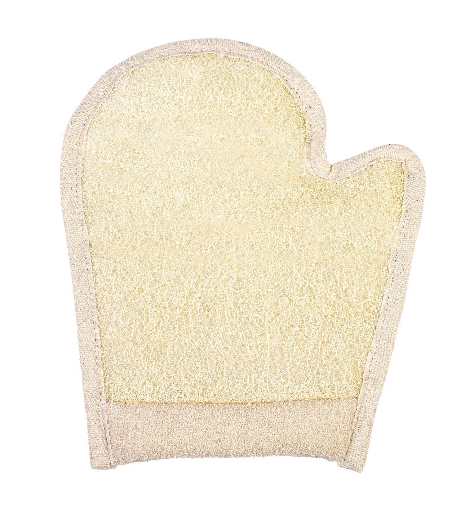 Lionesse Premium Exfoliating Loofah Glove Pad - Natural Turkish Shower Body Scrubber - Buy Online on GoSupps.com