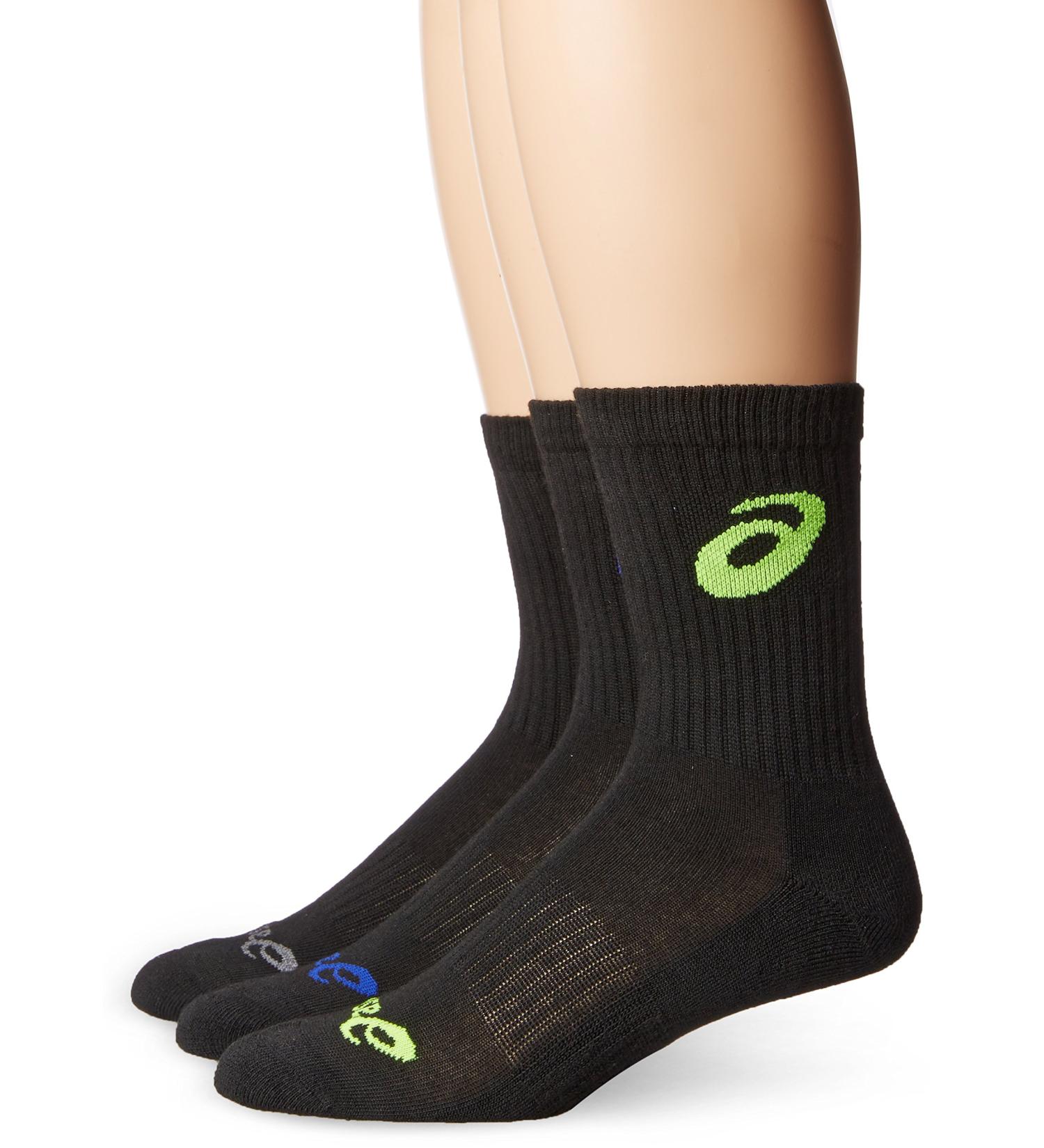 ASICS Contend Crew Socks Small Air Force Blue Assorted