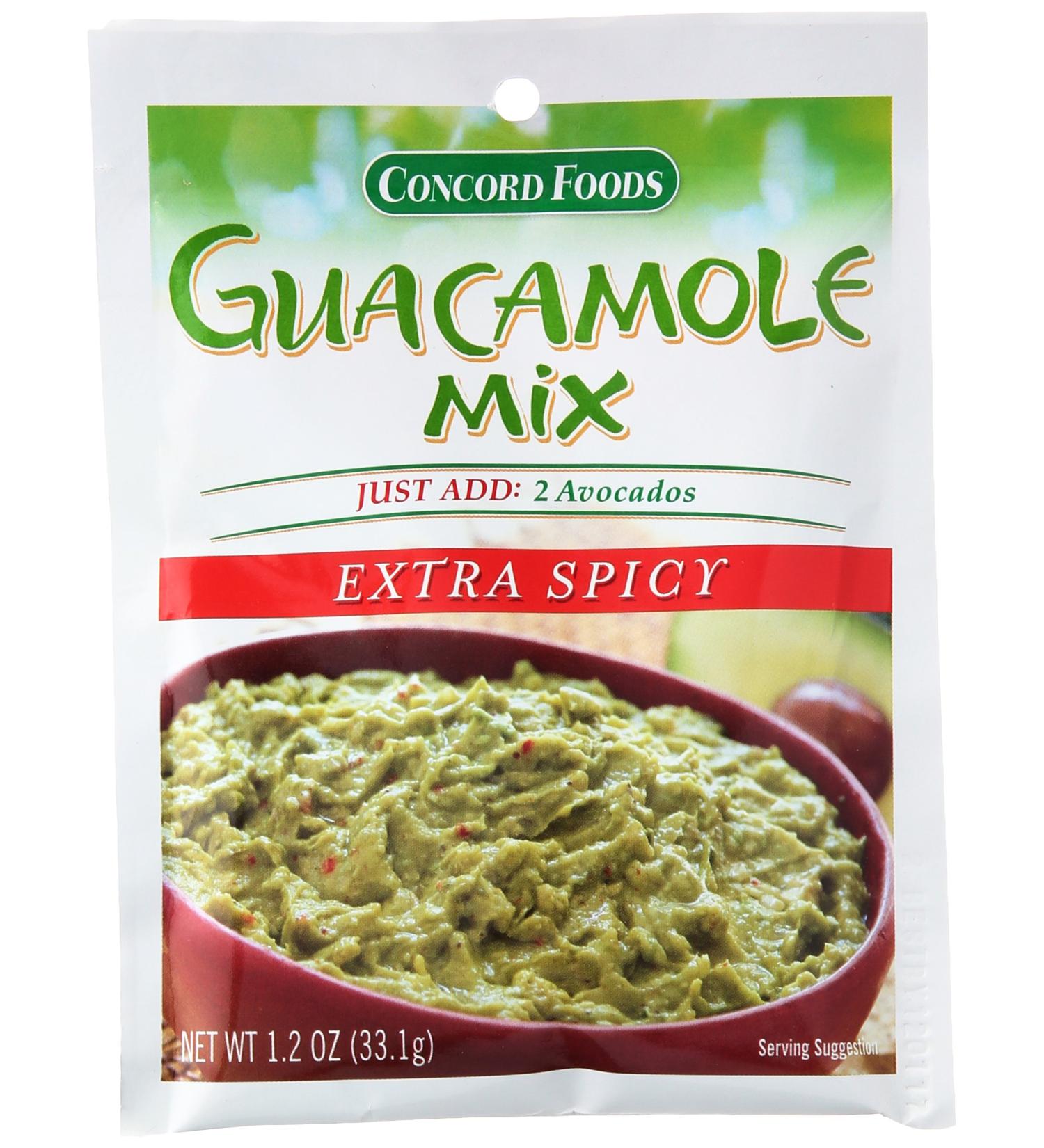 Concord Foods Extra Spicy Guacamole Mix 1.2 oz - Perfect for Spicing Up Your Guacamole! - Buy Online on GoSupps.com