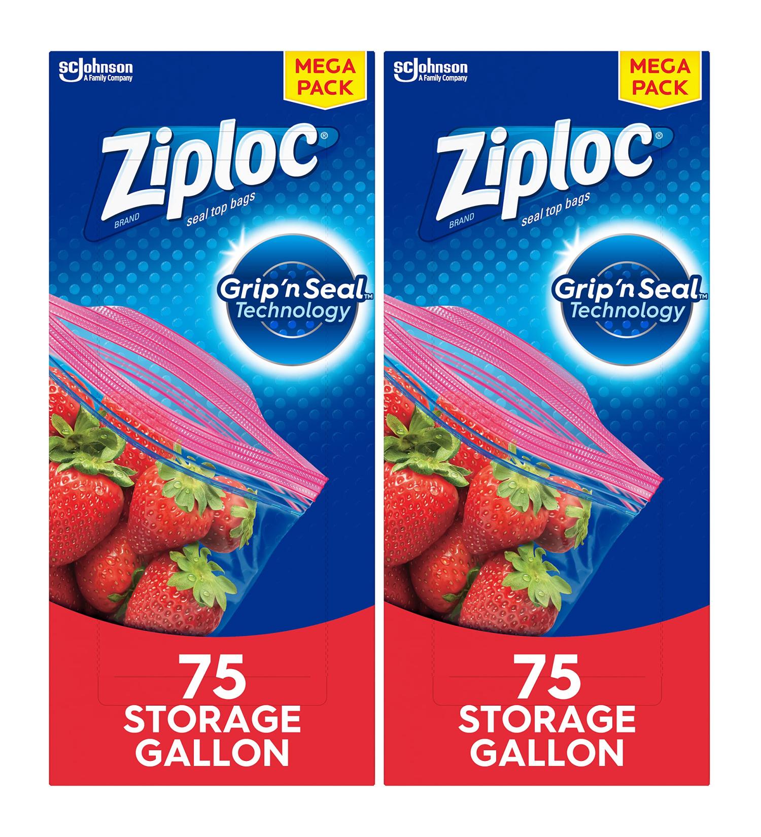 Ziploc Gallon Food Storage Bags with Grip 'n Seal Technology - 150 Count (2 Packs) | Easy Open and Close | Transparent - Buy Online on GoSupps.com