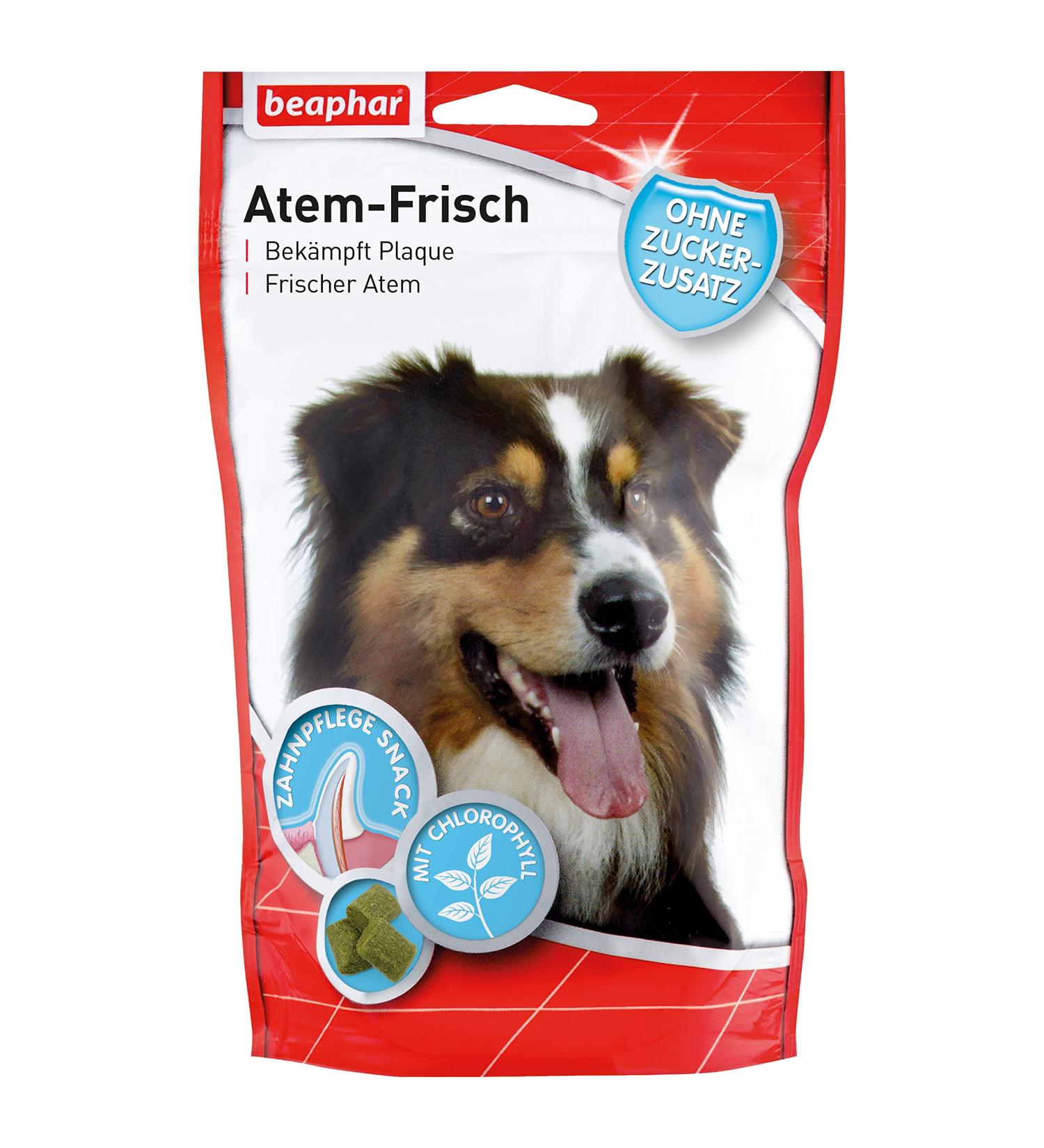 Beaphar - fresh breath for dogs - fought plaque - fresh breath - dental care snack with chlorophyll SPECTION for dogs - without adding sugar to dental treatment - medium dog
